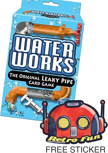 Miniatura 5 de Juego de cartas de Water Works con adhesivo BGT gratuito, juguete de tubería con fugas, llaves de metal clásicas de los años 70