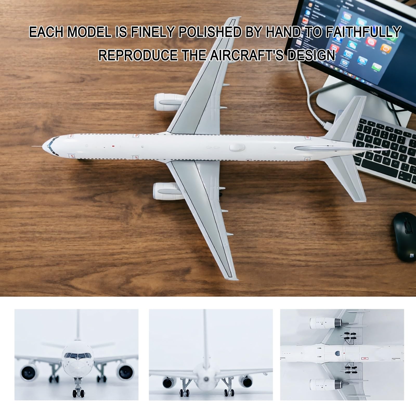 Modello aereo militare C-32B in scala 1:400 99-6143 Replica con display lega pressofusa, regalo collezione for appassionati aviazione, perfetto l'home office studio soggiorno, l'arredamento