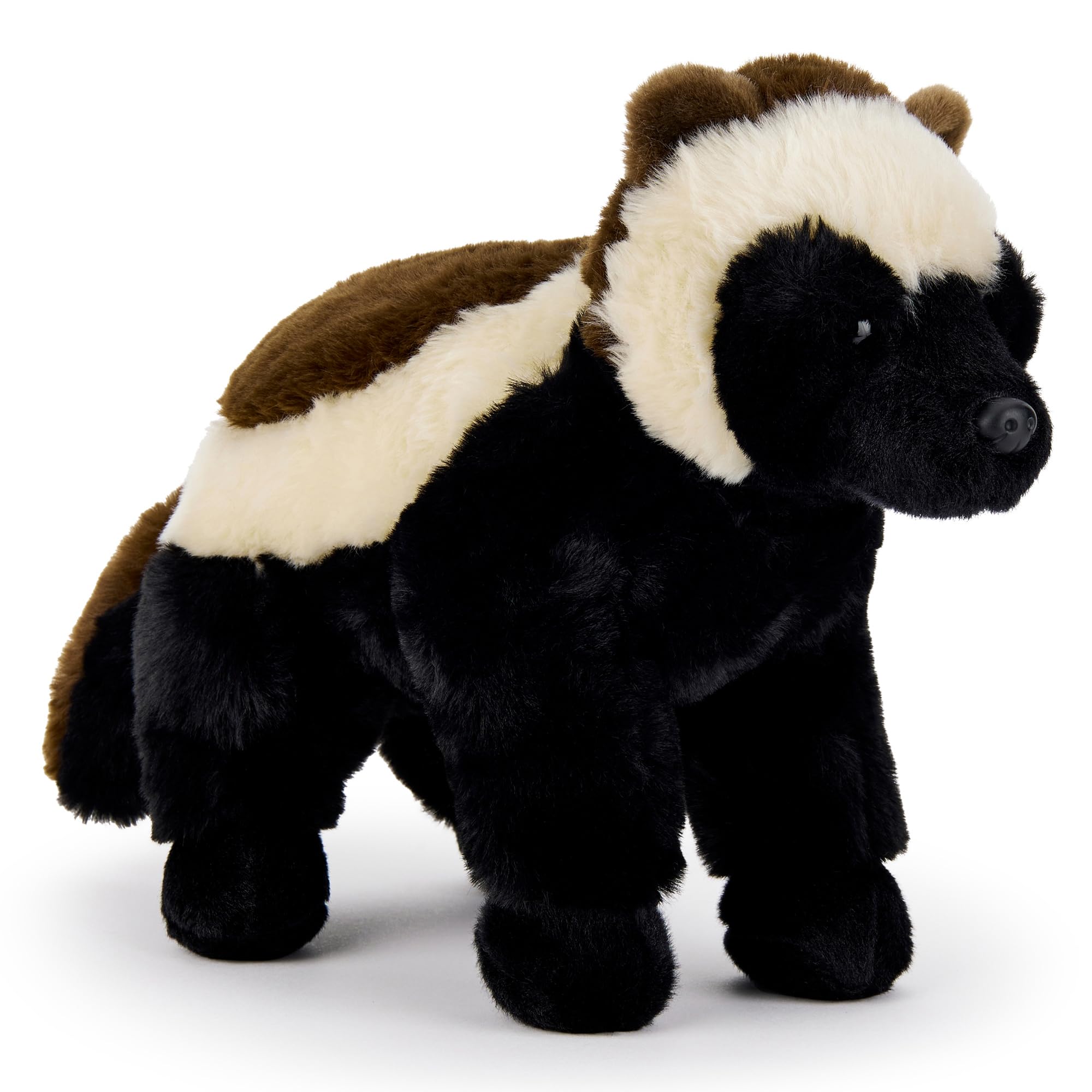 Zappi Co Wade the Wolverine Plush Toy Skunk Bear (22cm) Fierce Forest Pal - Soft, Cuddly, 100% Recycled - Tenacious Tundra Companion