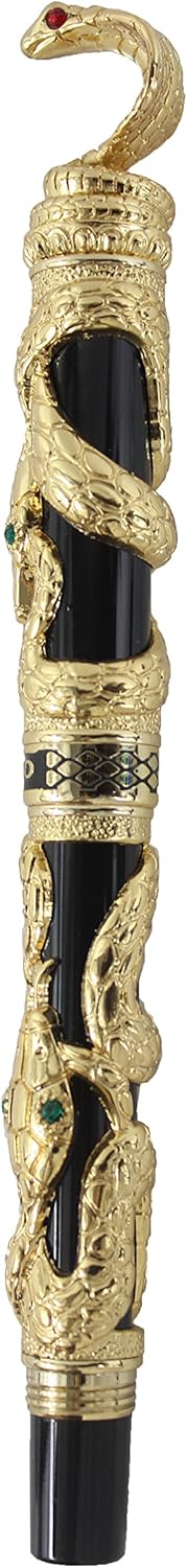 Fountain Pen 3D Snake Heavy Metal Pen - Golden