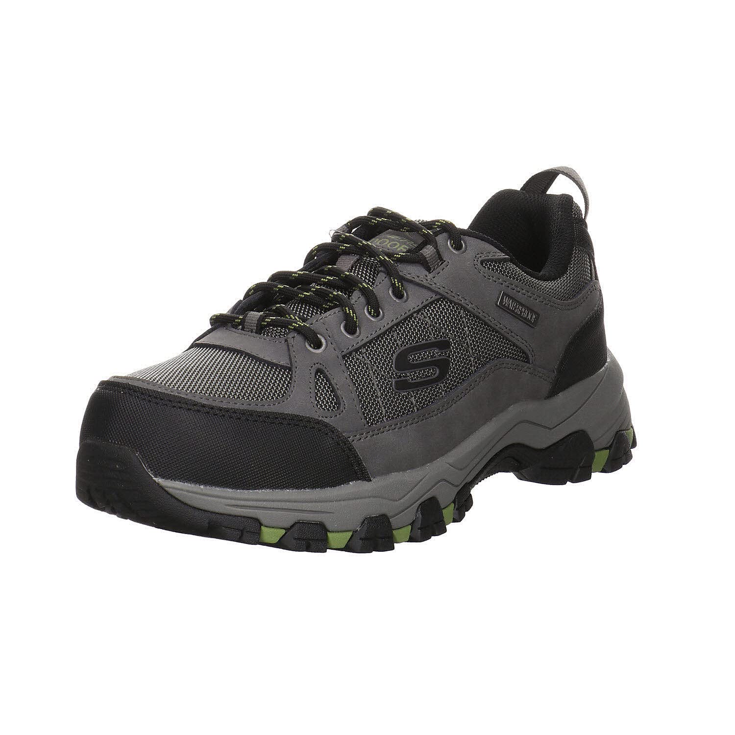 Skechers Mens Selmen Cormack Sneaker, Charcoal Leather W Synthetic Mesh, 8 UK