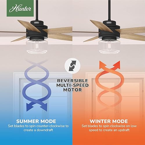 Miniatura 5 de Hunter Fan Company 52335 Margo Ventilador de techo, negro mate