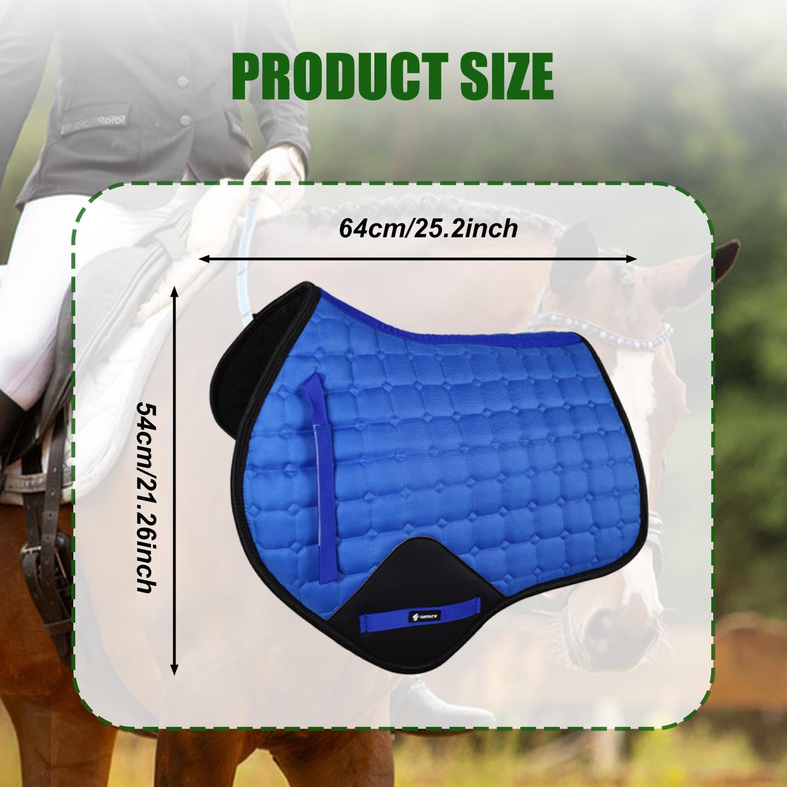 Manta para Silla de Montar, Cómoda, para Equitación, con Absorción de Impactos.
