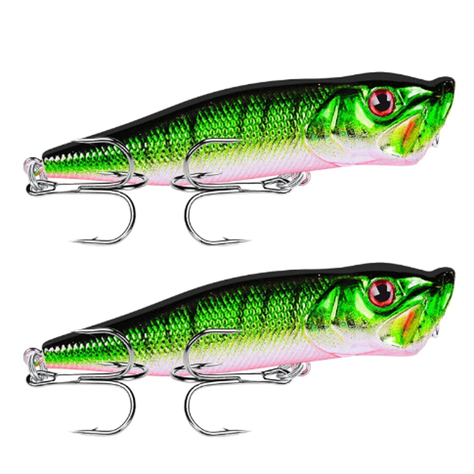 IvyLoutish Fishing Lure Bait 2 Pcs Popper Bait Topwater Bait 93mm 12.5g Fishing Bait Hard Bait Artificial Wobblers Plastic Fishing Tackle Fishing Tackle
