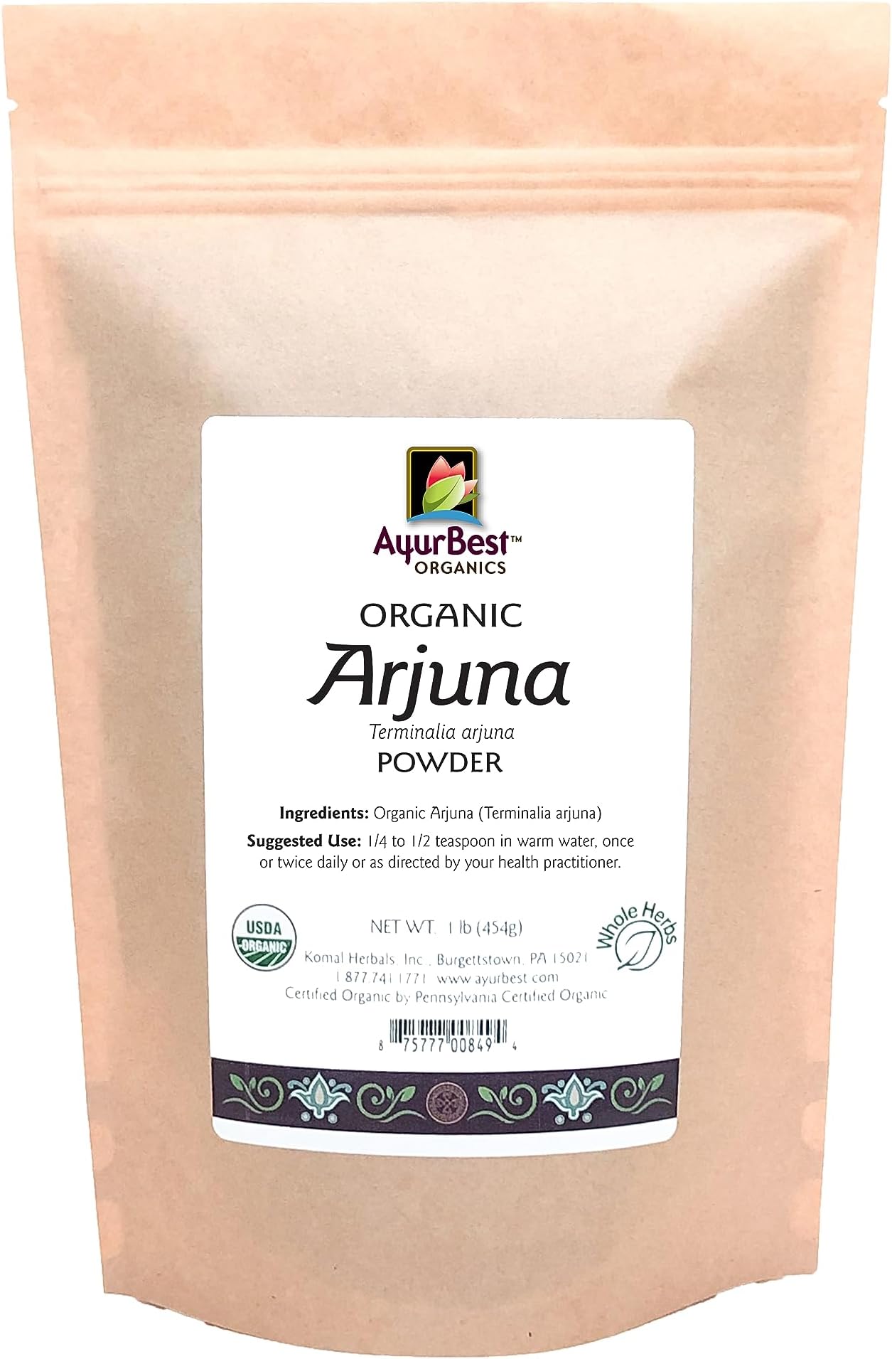 Arjuna Bark Powder 1 lb (454g), Terminalia arjuna
