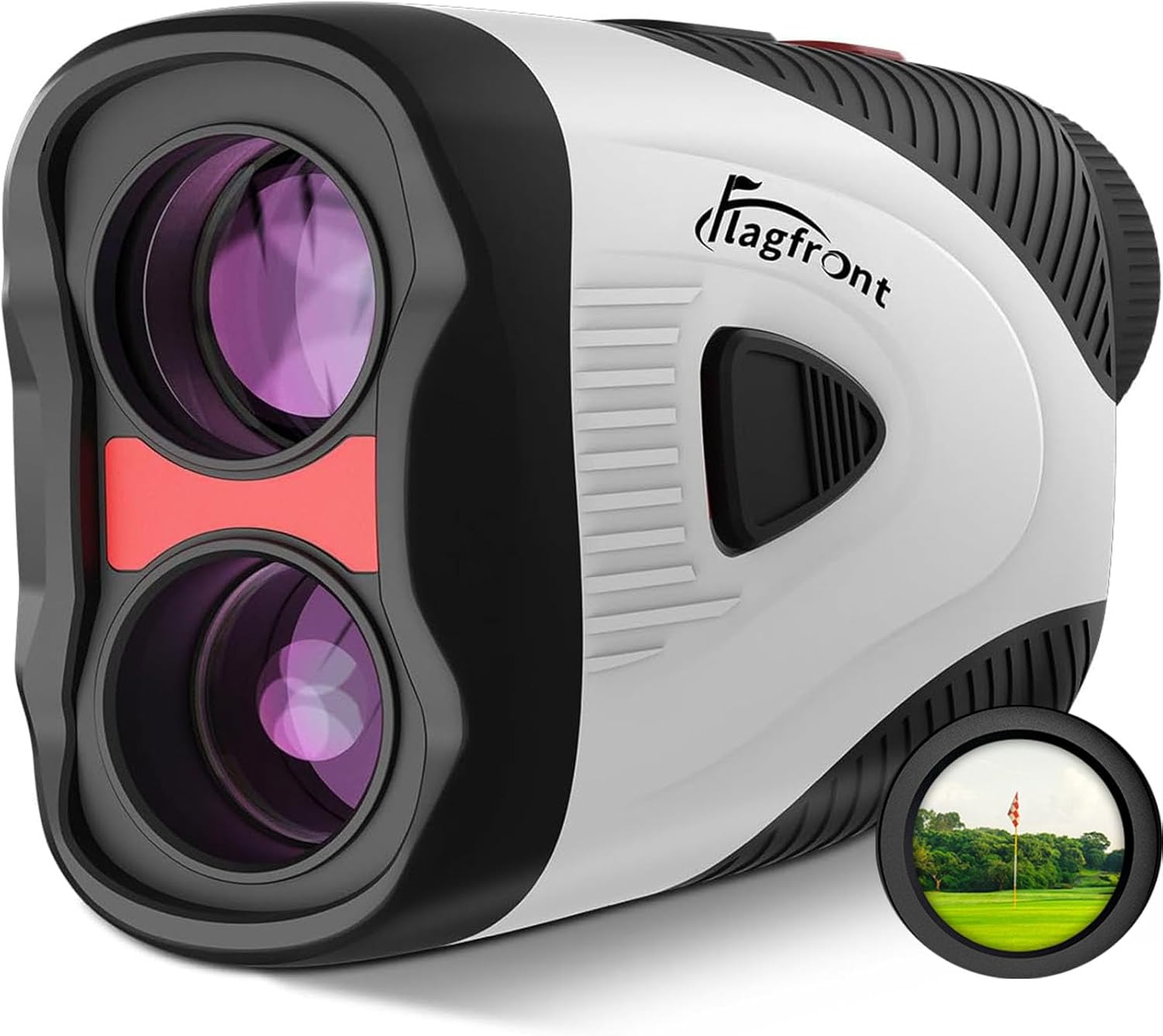 Golf Rangefinder with Slope & Pin Lock Vibration, 1000YD Golf Range Finder, 6X Magnification & HD LCD , Rechargeable, with Magnetic Stripe,Laser Range Finder for Golf