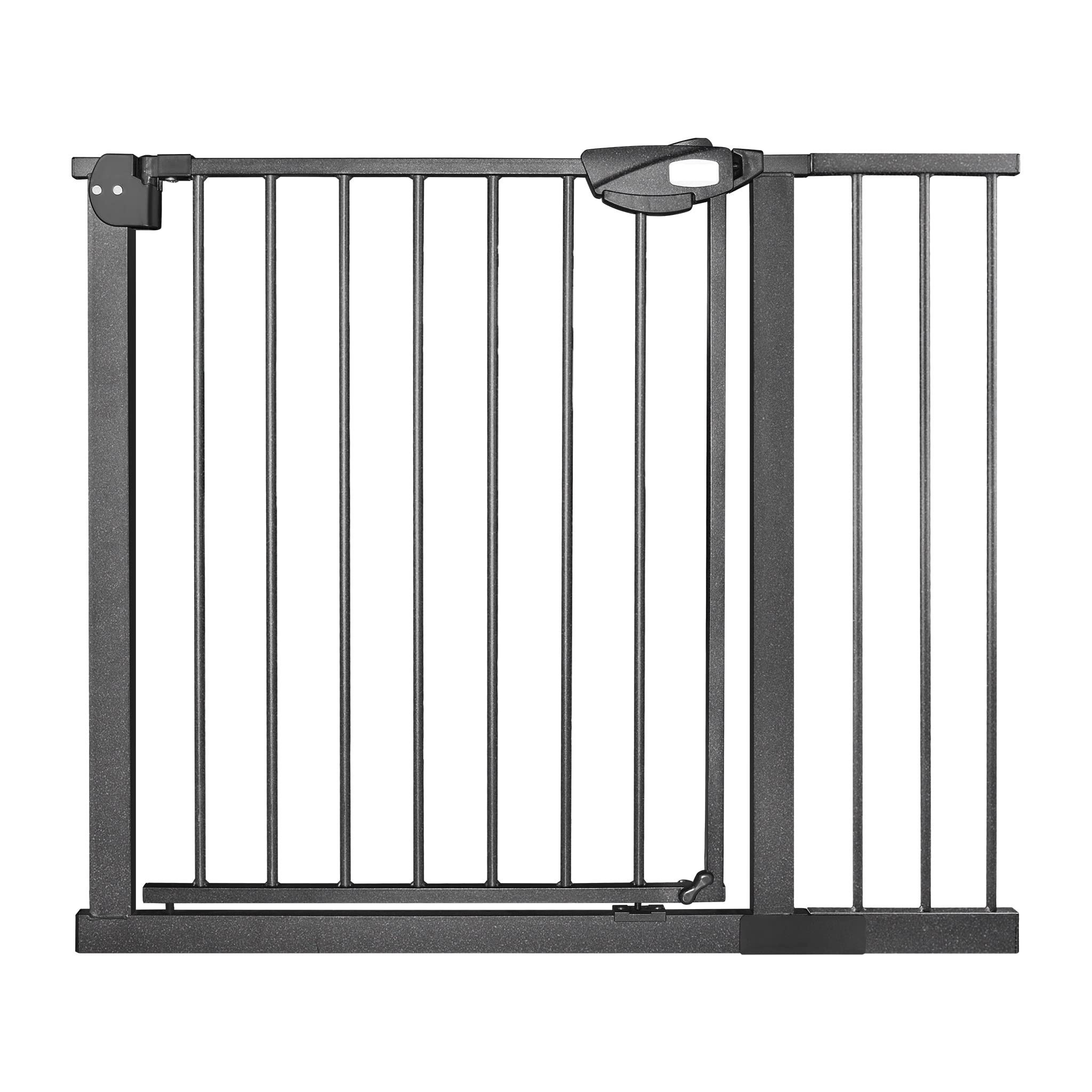 YEATHOR Baby Gate Stair Gate for Babys Pressure Fit No drilling One-Hand Opening Safety Gate Stairgate Metal for Dogs Pets Toddlers Black, 95-105cm with Extension