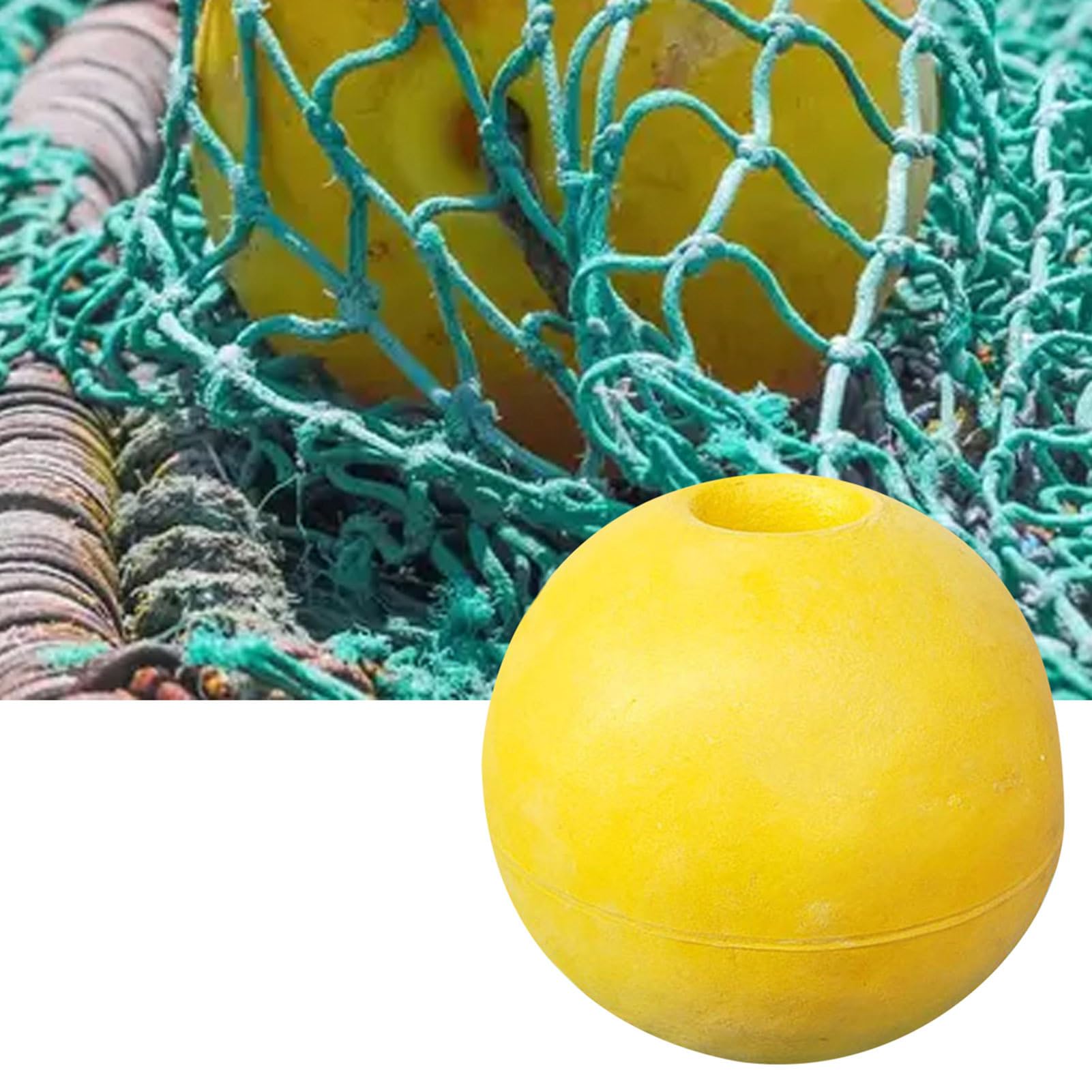 Boa di ancoraggio in PVC 10 cm 15 cm giallo per guinzaglio da nuoto