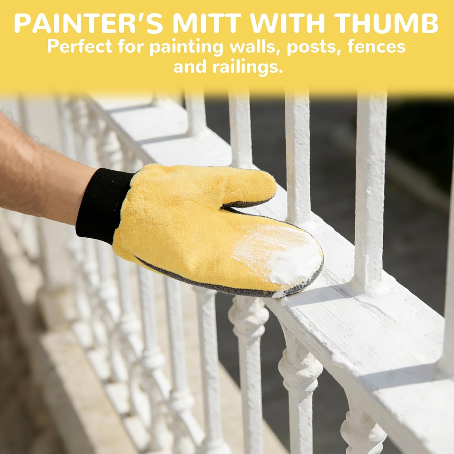12 Pcs Paint Mitt Gloves Cleaning and Dusting Mitt with Thumb Painter and Decorating Gloves Reusable Coral Fleece Car Wash Mitt Deck Stain Applicator for Painter Decorators