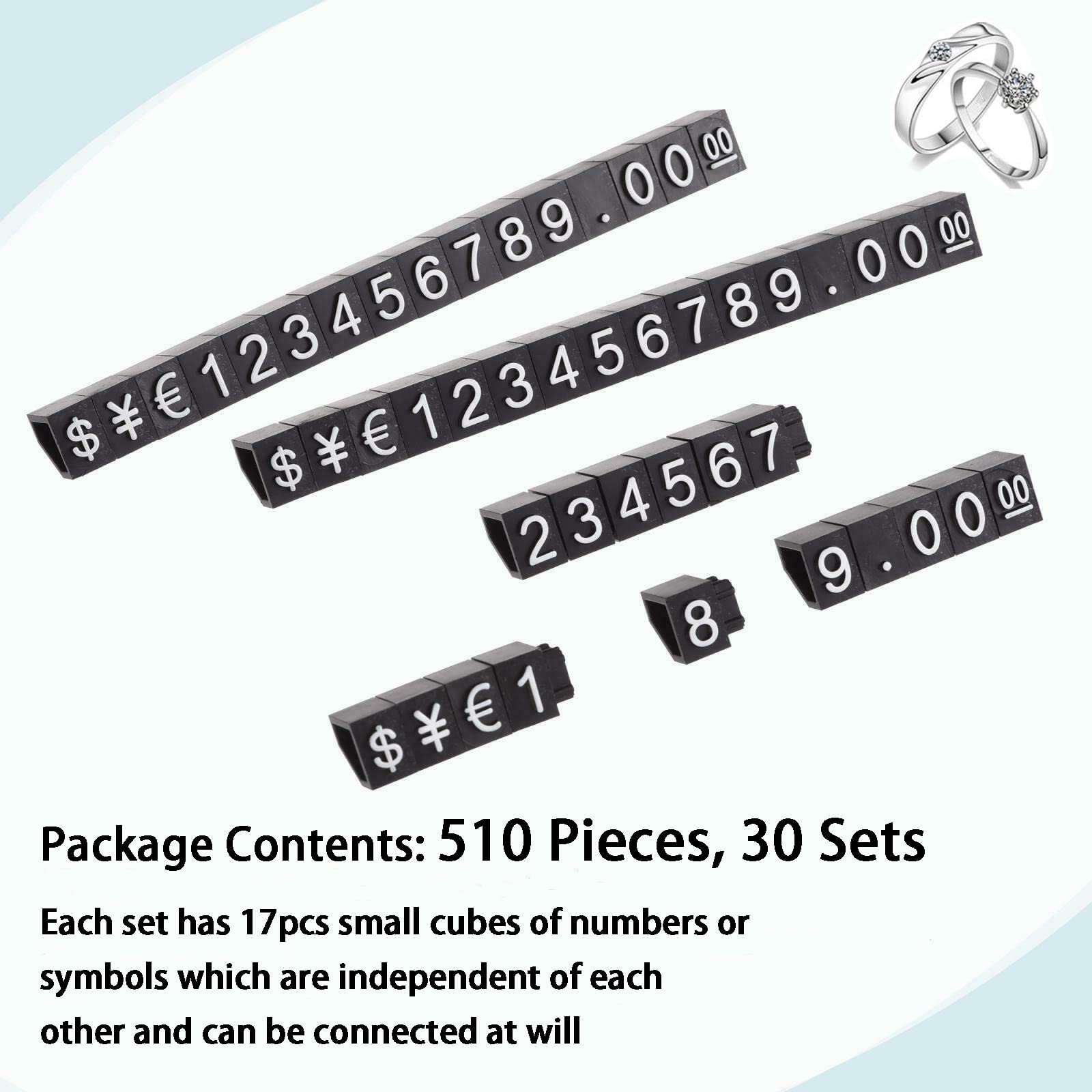 uyoyous Price Tag Cubes 510 Pieces Jewelry Retail Price Display