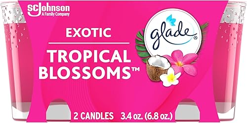 Miniatura 1 de Glade Tarro de velas, ambientador, flores tropicales exóticas, 3.4 onzas, 2 unidades