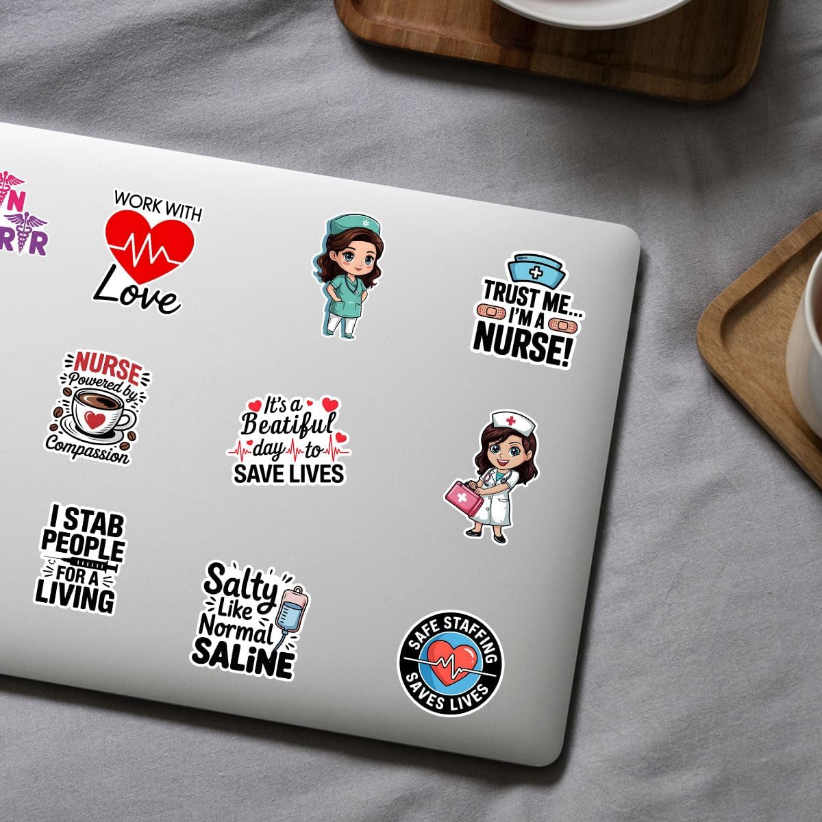 60 Pcs Nurse Stickers, Funny Medical Quotes Vinyl Decals for Laptop, Water Bottle, Notebook, Scrapbook, Clipboard, Gift for Nurses, Nursing Students and Healthcare Workers - Image 7