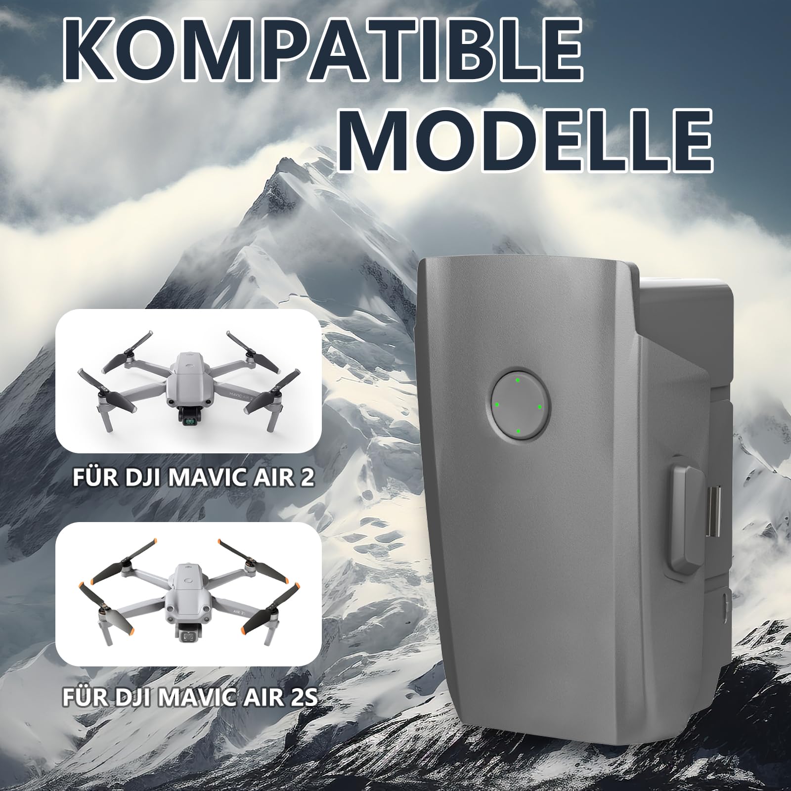 Mavic Air 2S - Batteria da 3500 mAh, 11,5 V, per DJI Mavic Air 2S, 34 Mins Max Flight Time per DJI Mavic Air 2 drone