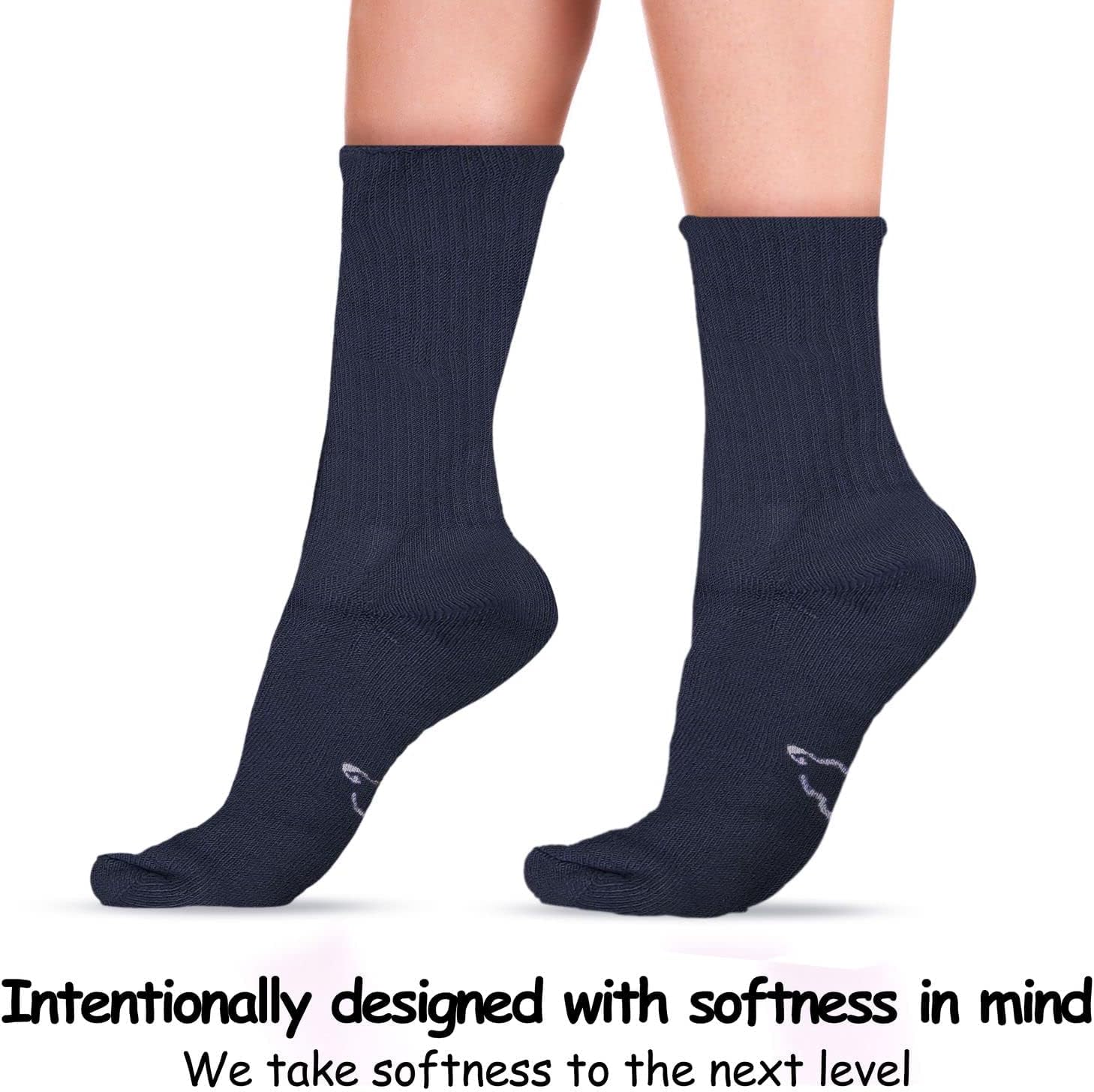 World's Softest Classic Crew Socks - Ultra Soft Socks for Women and Men - 3 Pack - Image 4