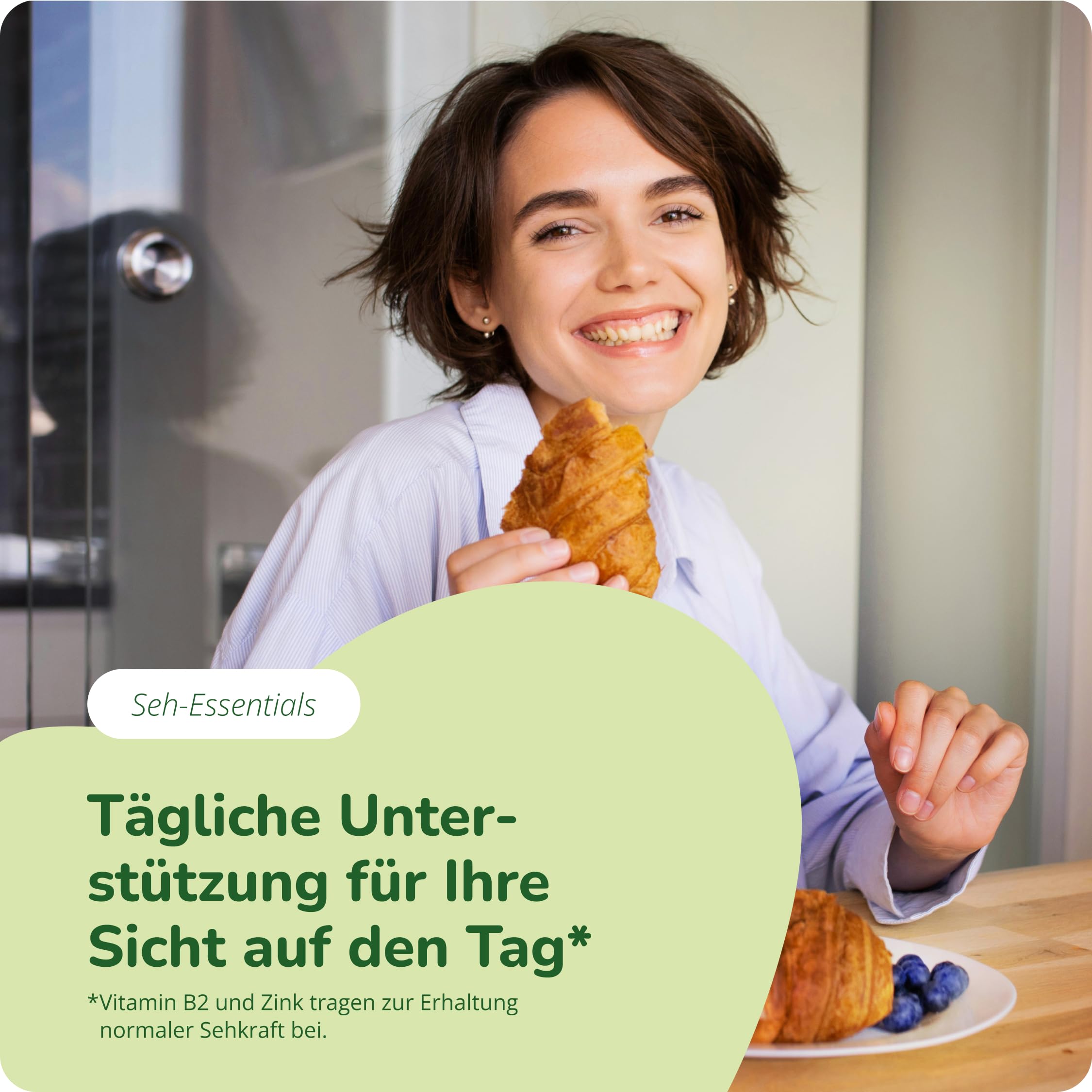 Vision Care Vegavero | Augenvitamine: Lutein & Zeaxanthin | Sehkraft & Augen* | 120 Kapseln | mit Beta Carotin, Heidelbeere, Vitamin B2 & Zink | Ohne Zusätze | Vegan