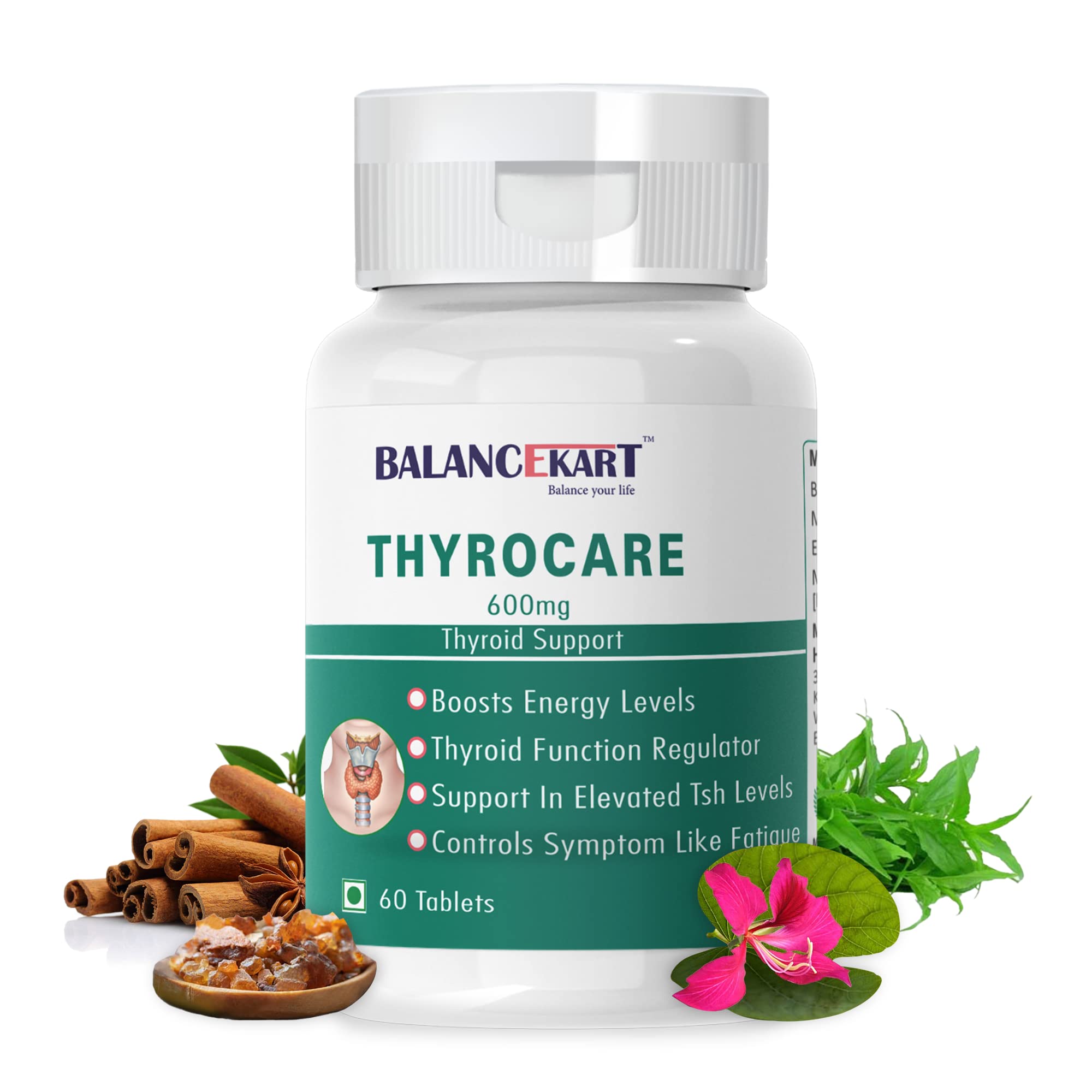 Balancekart Thyroid Supplement 600MG Tablets, Approved by Ministry of Ayush, Government for India, Thyroid Ayurvedic Medicine, 60 Veg. Tablets (B0BKWYXZ93) Amazon Price History, Amazon Price Tracker