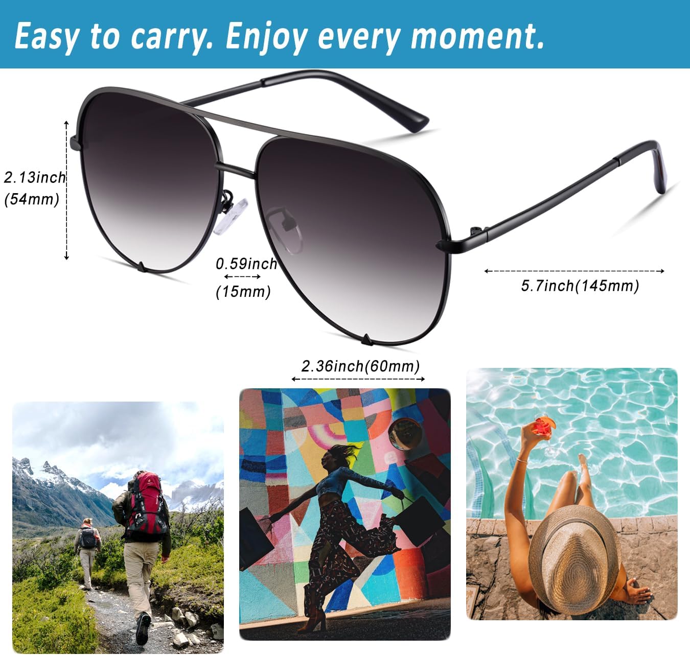 Mirrored Aviator Sunglasses For Men Women Fashion Designer UV400 Sun Glasses - Image 6