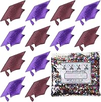 Vista 64 de Confeti Grad Cap Negro, Púrpura Combo - 2 bolsas de media onza (1 oz) (8400/8412)