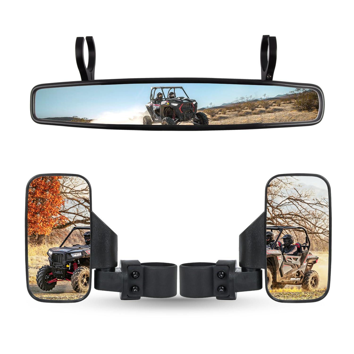 RANSOTO UTV Side & Center Mirror Kit