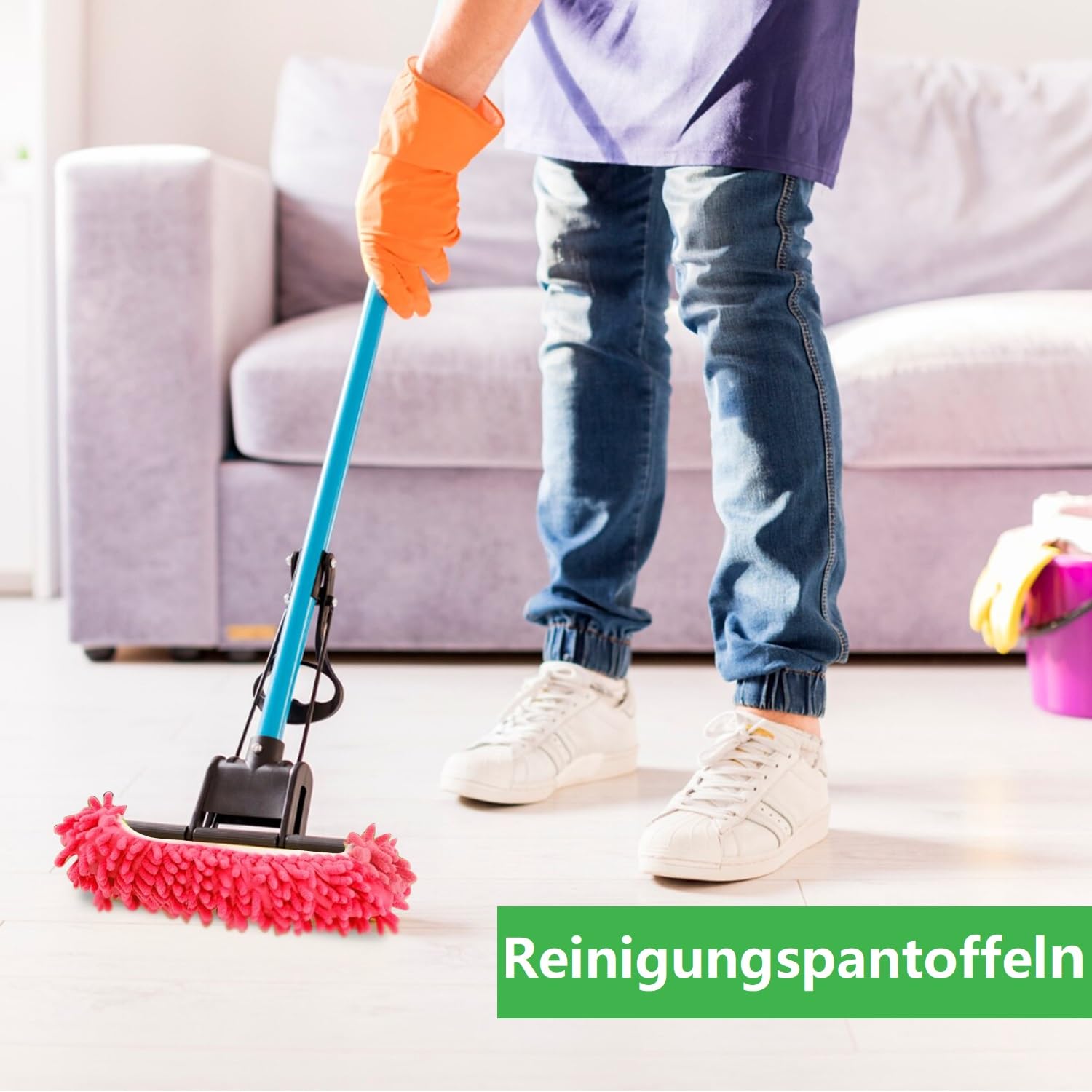 3 pary pantofli czyszczących, zdejmowane kapcie do czyszczenia, uniwersalne pokrowce na buty, mopa, pantofle podłogowe, kapcie wielokrotnego użytku z mikrofibry