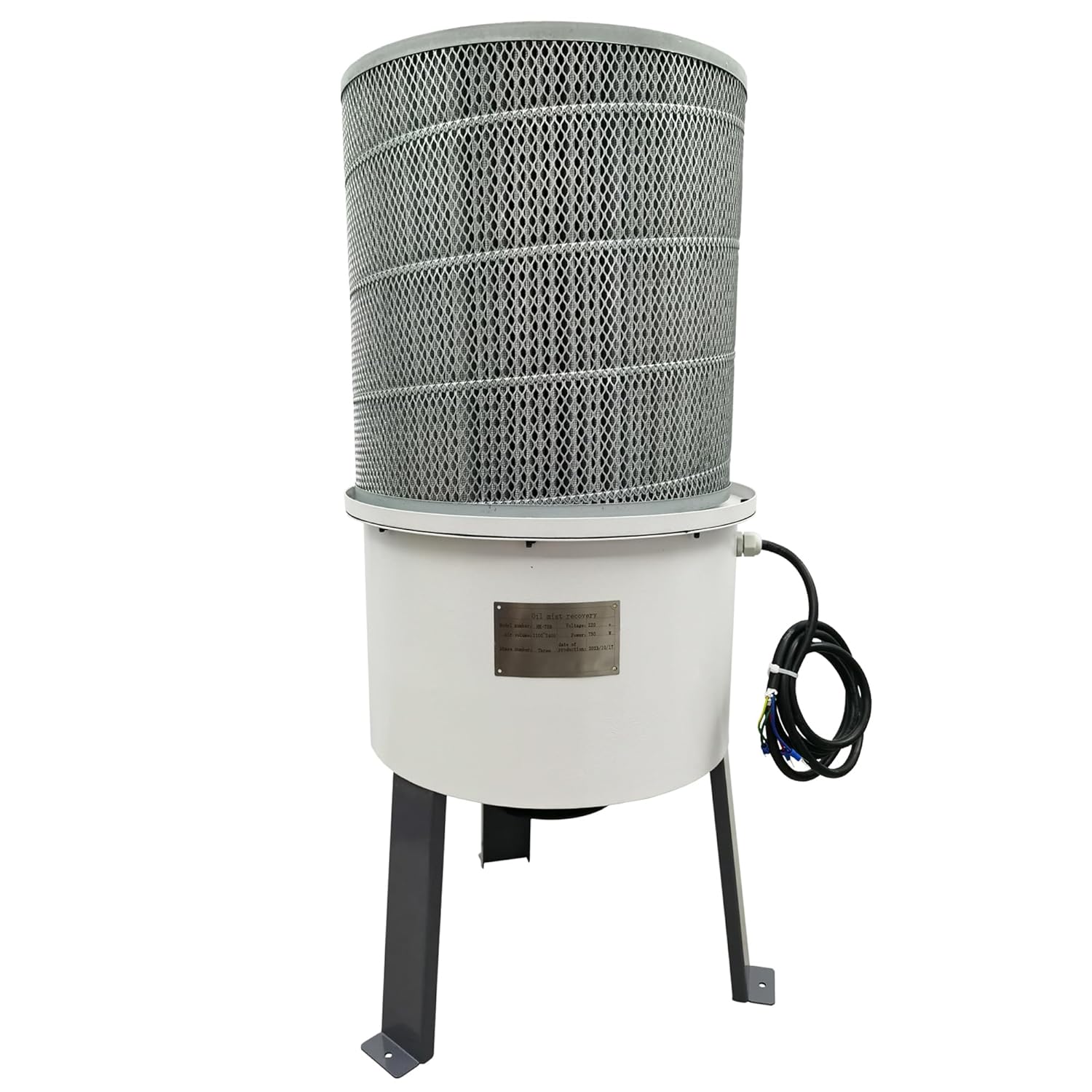 INTSUPERMAI Cyclone Oil Mist Collector Smoke Extractor Clean Air Filter Collector Oil Mist Coolant Gas Purifier for CNC 220V Three-Phase Electricity