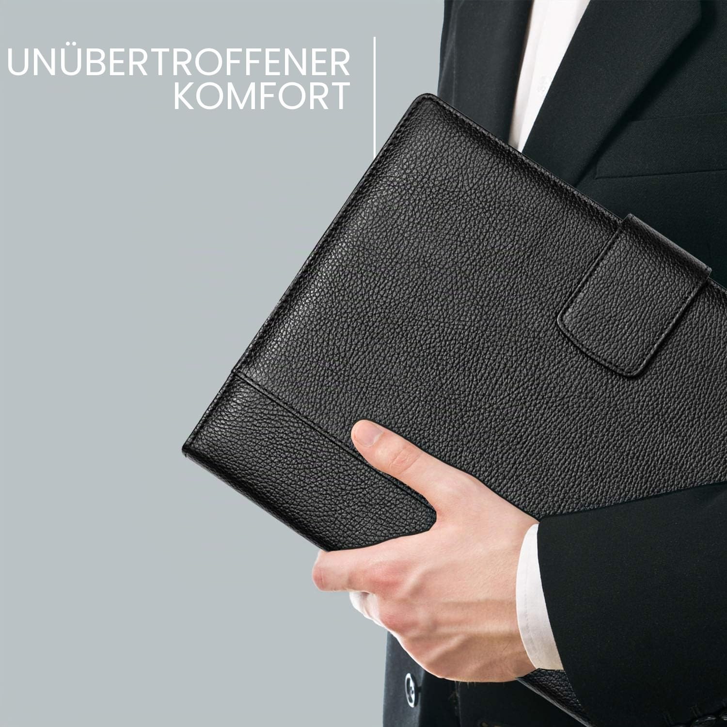 Maruse Leder Dokumentenmappe A4 – Italienisches Vollleder – Aktenmappe für Büro & Business – Handgefertigt in Italien - Schwarz