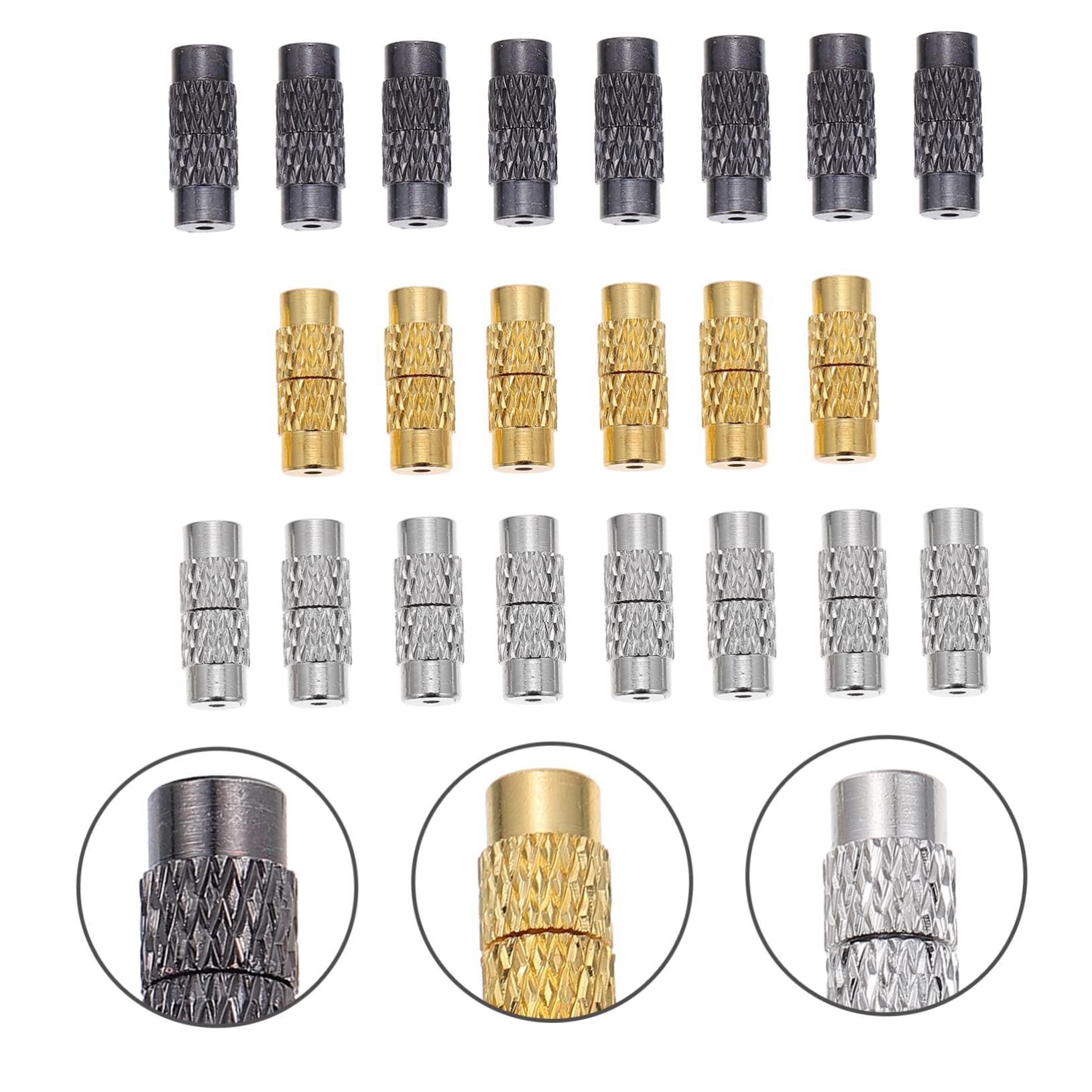 TEHAUX 2 Set Di Fibbie A Vite Per La Creazione Di Gioielli Per Collane Robusti Connettori Per Braccialetti in Ottone 120 Pezzi * 2