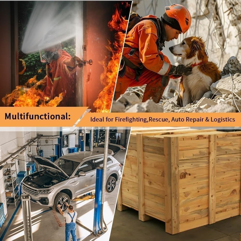 30-Zoll-Multifunktions-Halligan-Tool, robuster Aufbruch-Brecheisen, 3-in-1-Funktion (Flachkopf, Dorn, Gabel), geschmiedeter Kohlenstoffstahl, rutschfester Hebelgriff, für Abbrucharbeiten