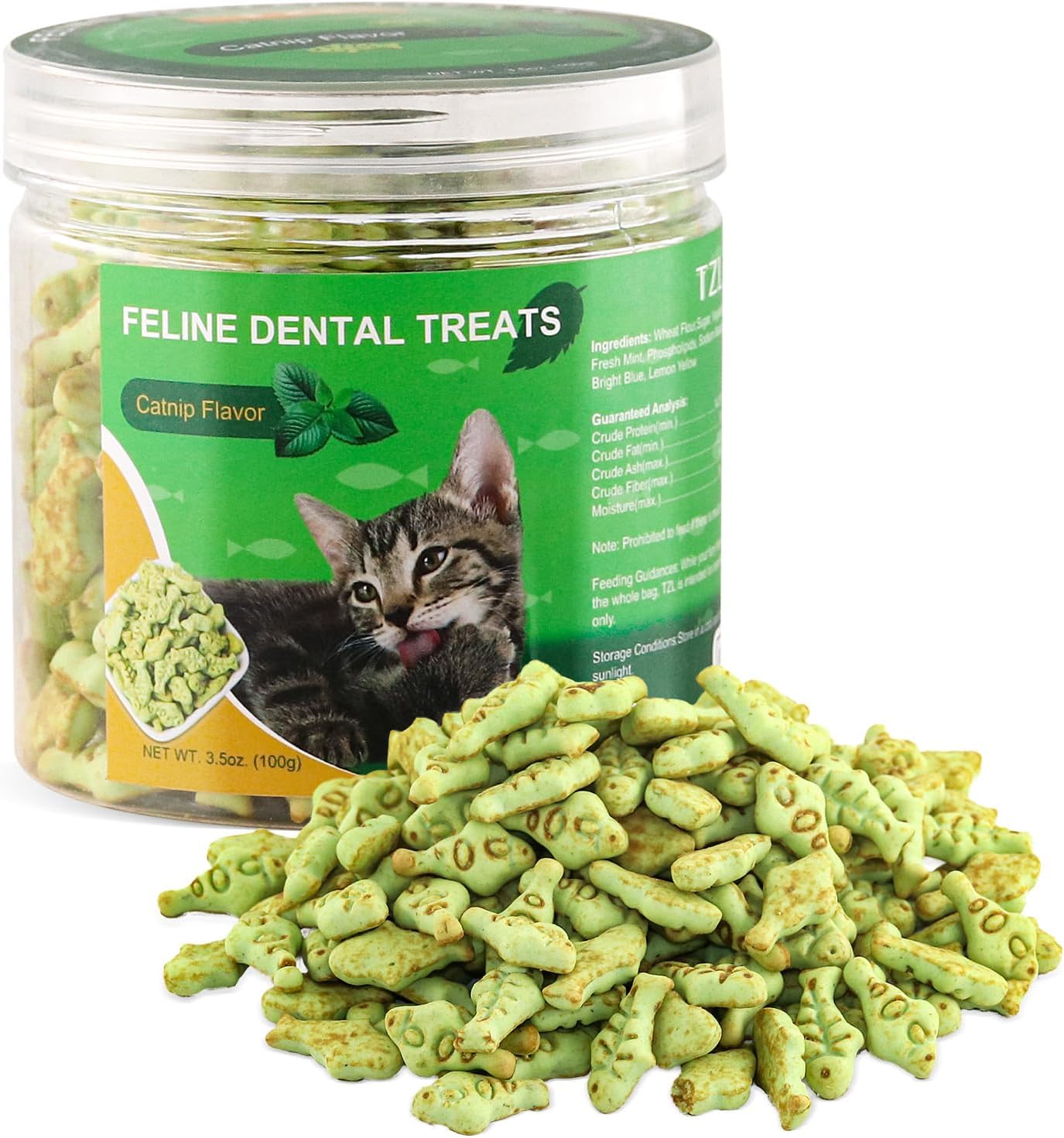 – PAWCHIE Fish Shaped Natural Catnip Toys, 100g Indoors Chewing Toys for Cats Teeth Cleaning