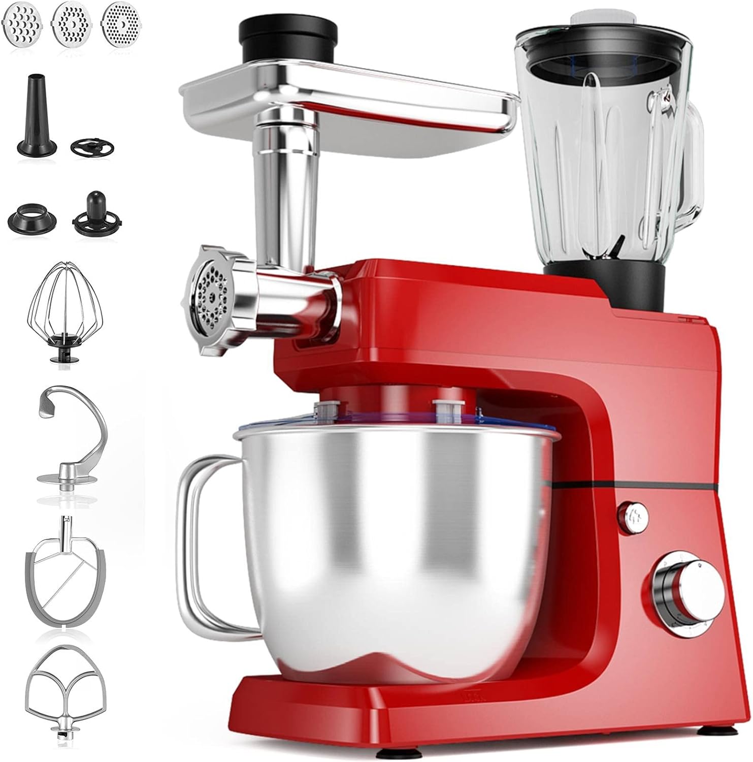 COSTWAY 6.5L Stand Mixer 3 in 1, 6 Speed TiltHead Kitchen Electric