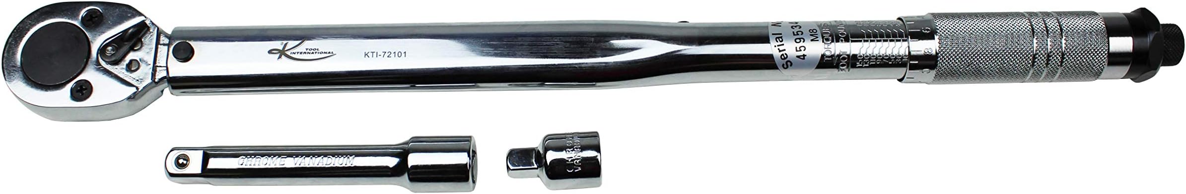 K Tool International - 1/2" Drive Click Torque Wrench, 10-150 ft/lbs. Capacity, KTI72101