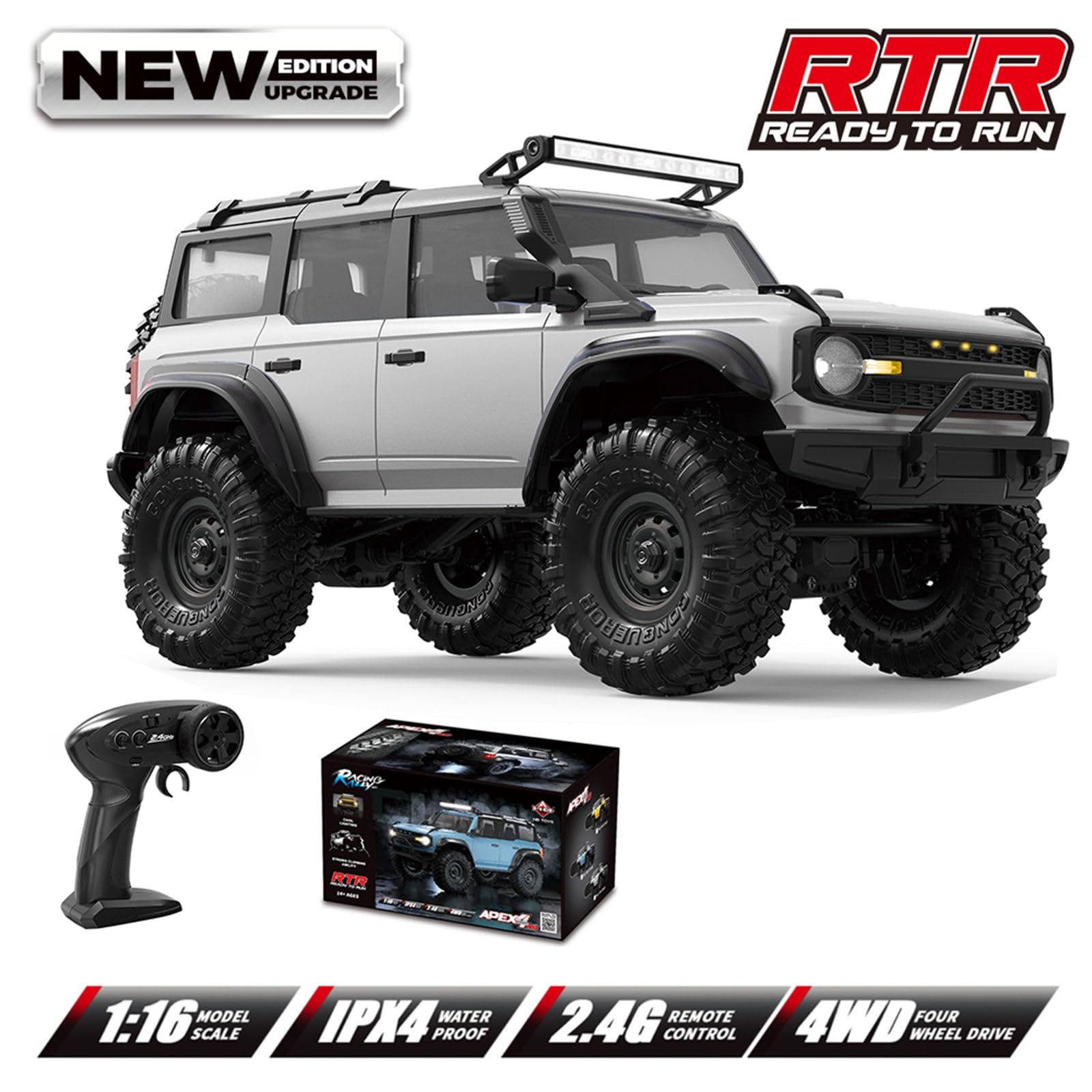 Amazon | 1/16 リモートコントロールクローラ車 4x4WD オフロード