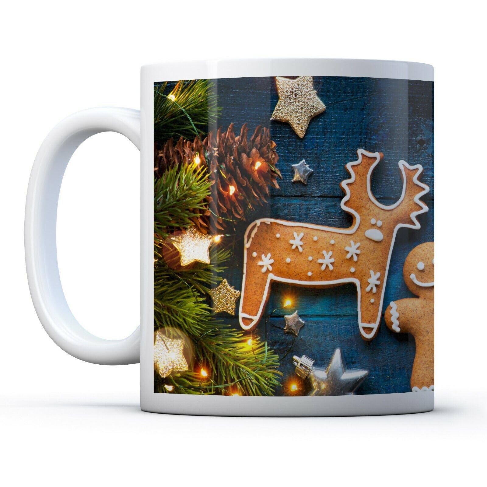 KALIDHAR Xamas Theme Gingerbread - Drinks Mug Cup Kitchen Birthday Office Fun Gift Printed Coffee and Tea Ceramic Mug- 11OZ Ceramic Coffee Mug 5662