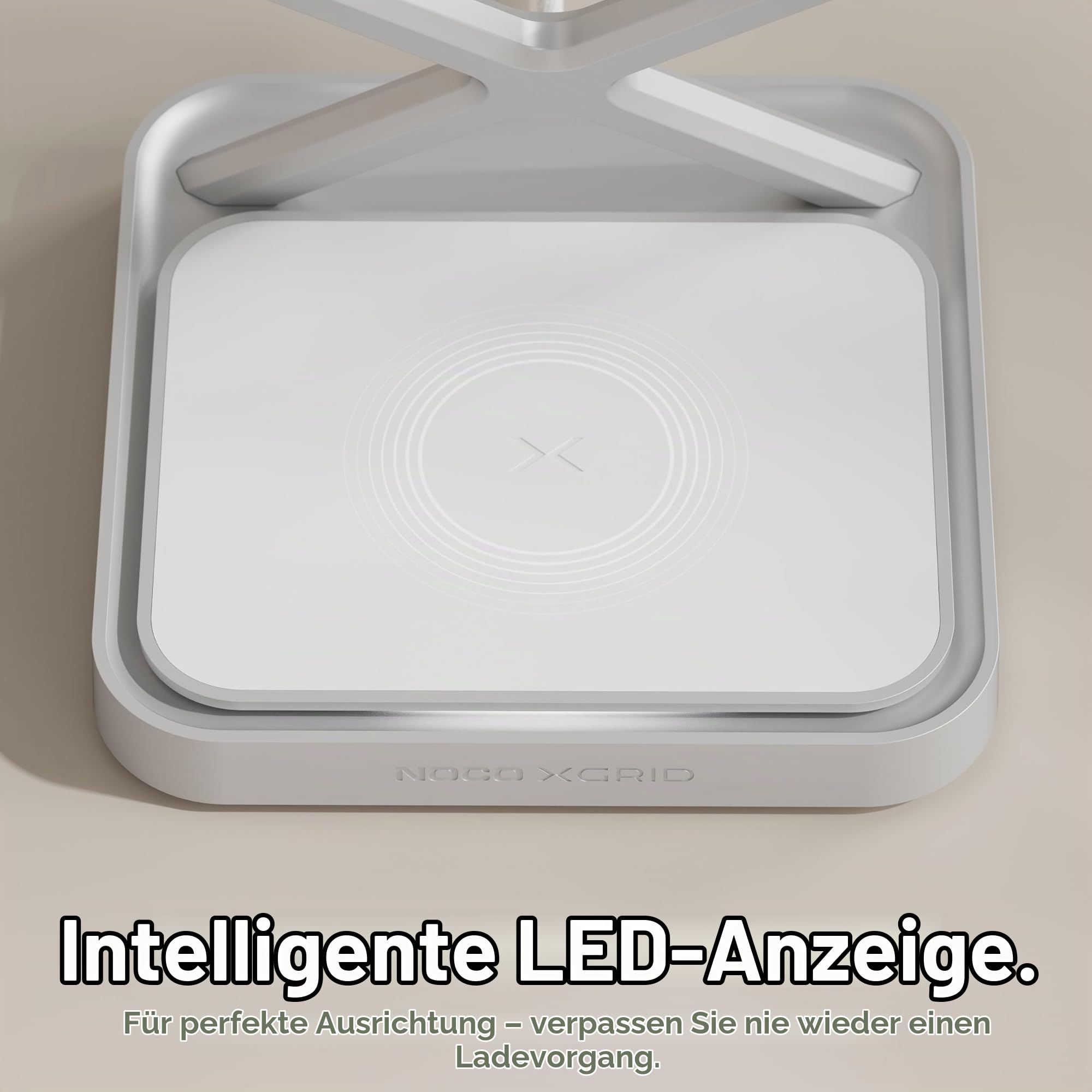NOCO XGrid XDS3: 3‑in‑1 Wireless Lade‑Dock – Ladestation für iPhone, Apple Watch & AirPods – MagSafe‑kompatibel, Qi2 Zertifiziert – Inklusive 45 W USB‑C Netzteil & 2 m USB‑C Kabel