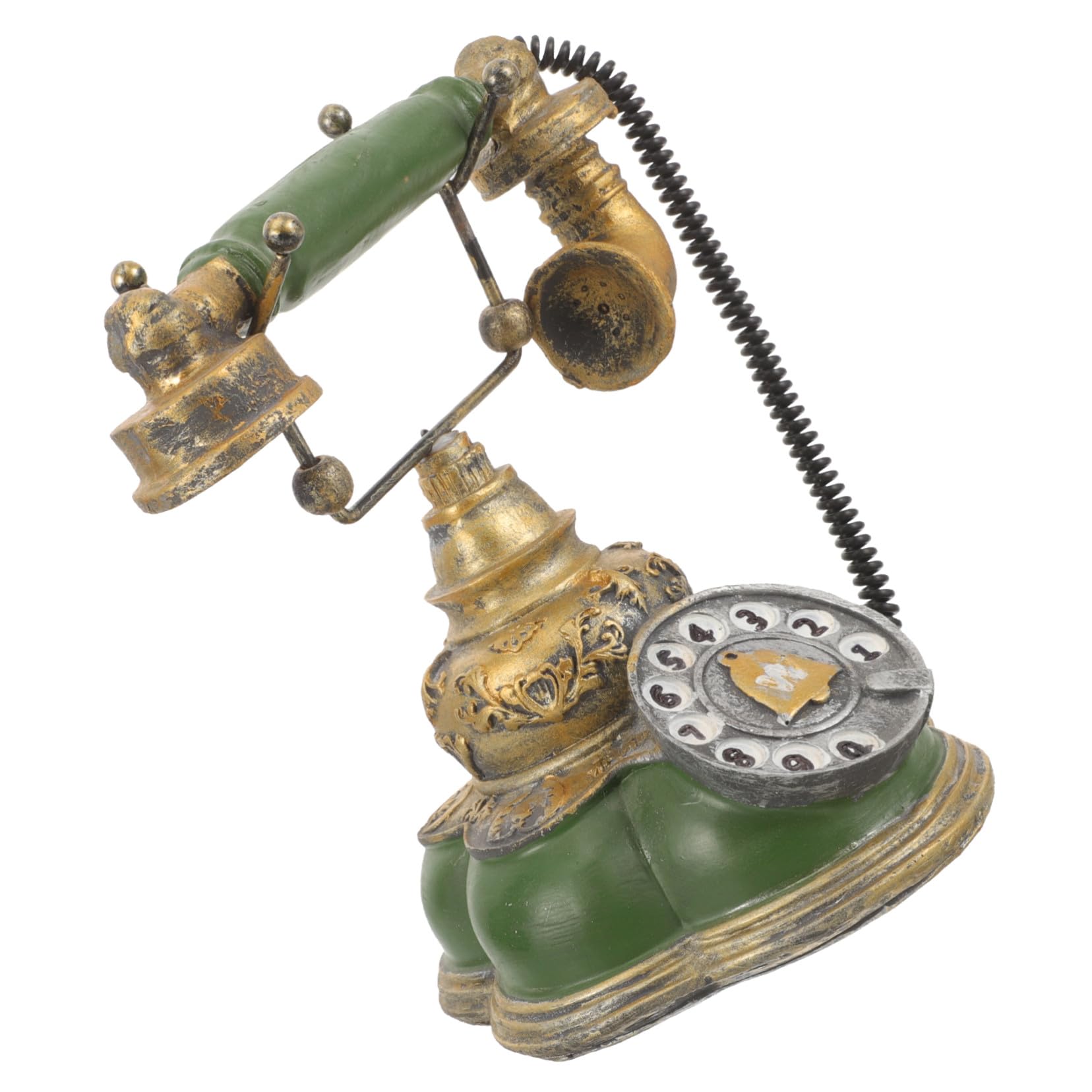 Téléphone fixe rétro Toyvian objet décoration résine pour collectionneur vintage
