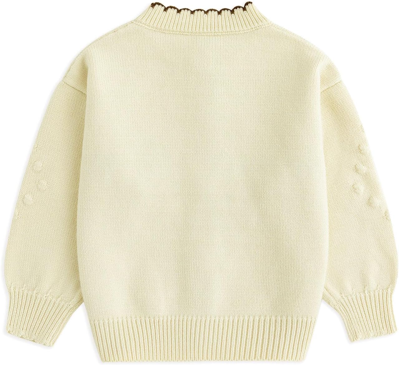 Simplee kids Baby Sweater Toddler Girls Cardigan Sweater Embroidered Strawberry Knit Sweater - Image 3