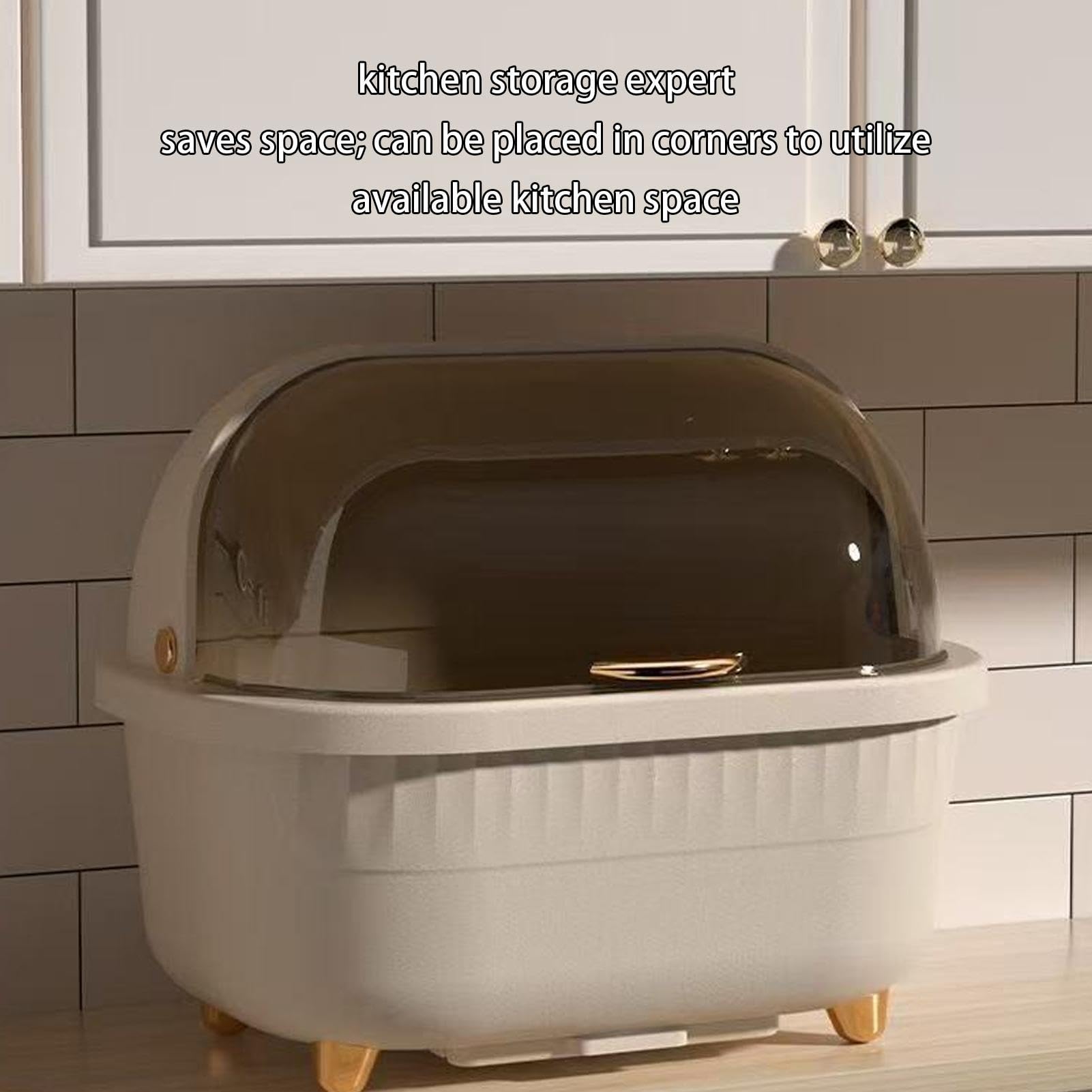 Porta Stoviglie Asciugatura per Cucina Ripiano Scolapiatti Coperto | Organizzatore da Banco per Ciotole per Proprietari di Casa, Affittuari, Amanti della Cucina, Casa, Appartamento, Cucina,