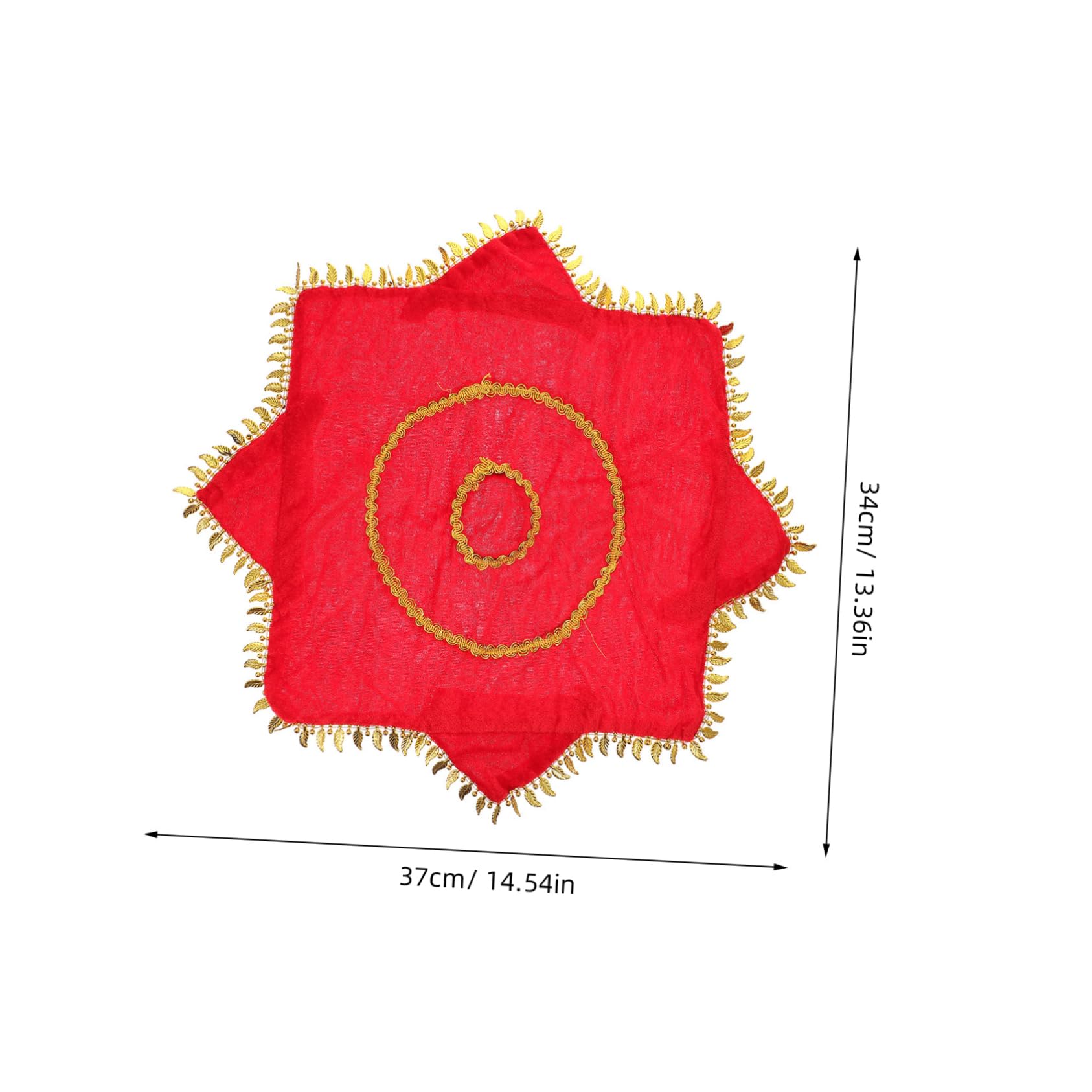 COLLBATH Juggling Handkerchief Octagonal Dance Towel Red Stage Prop Party Supplies Made of Quality Cloth