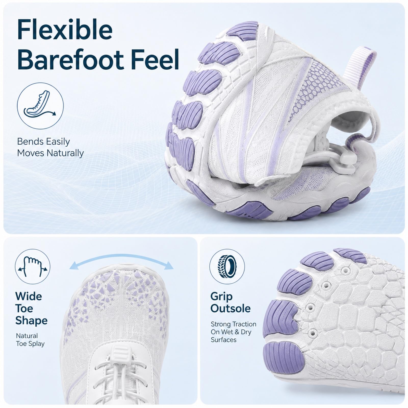 Erdungsschuhe Mit Kupfer Für Damen Herren, Leichte Barfuß Wasserschuhe, Schnell Trocknendes Atmungsaktives Mesh, rutschfeste Flexible Aquaschuhe Für Strand Und Spaziergänge