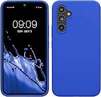 Vista 16 de kwmobile Funda compatible con Samsung Galaxy A52 / A52 5G / A52s 5G - Funda de Teléfono de Silicona TPU con Acabado Suave - Arrecife Azul
