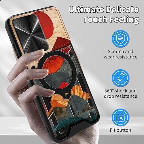 Vista 257 de Funda para Samsung Galaxy A13 5G con cubierta deslizante para lente de cámara y anillo giratorio de 360 grados, soporte híbrido de doble capa Flores