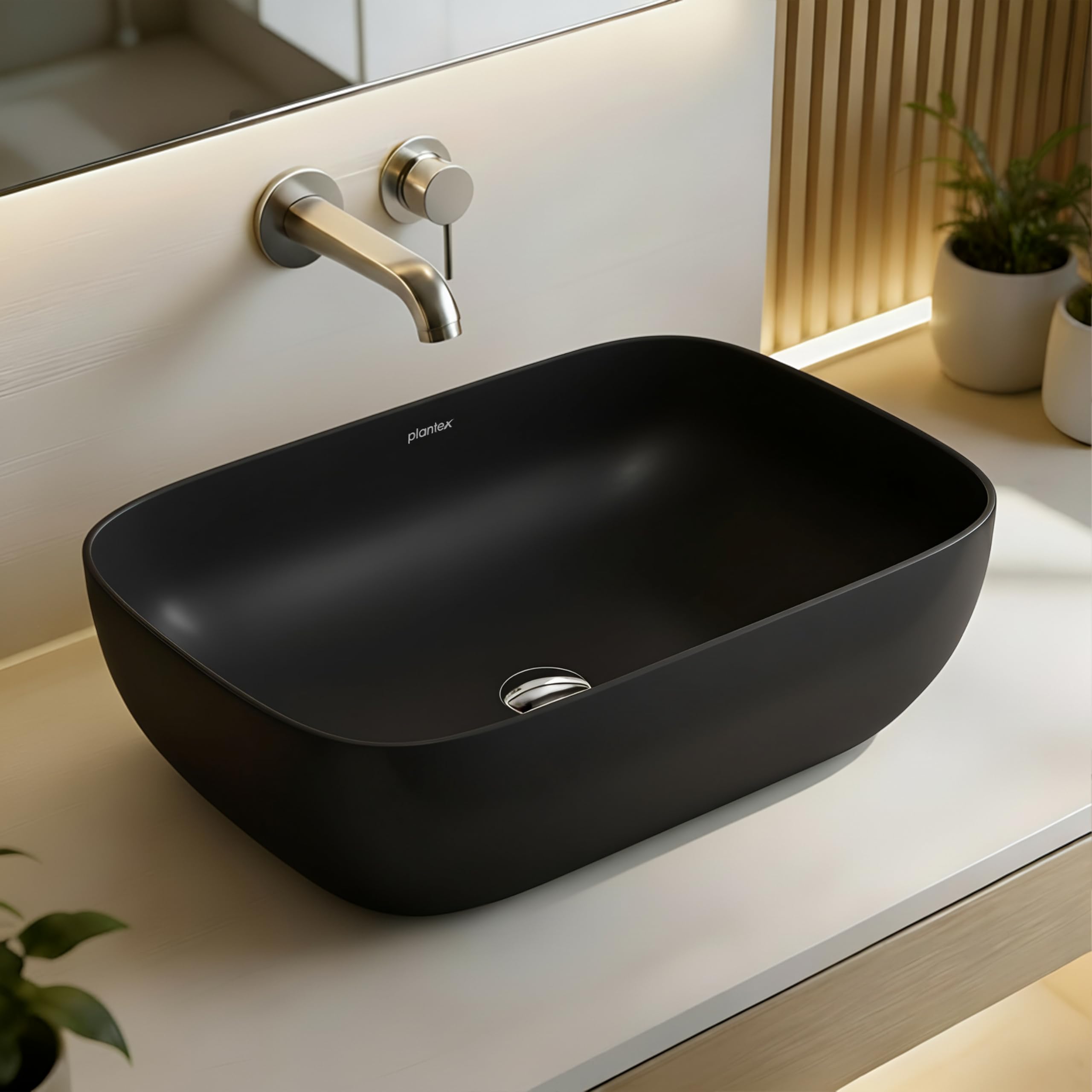 Plantex Ceramic Wash Basin - Cloud Grey -9