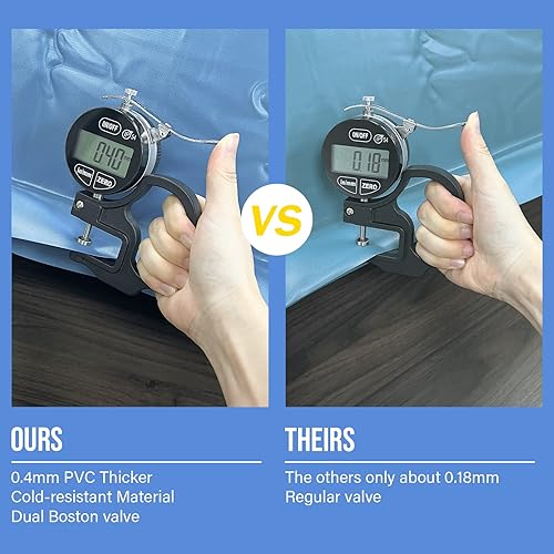 Miniatura 6 de BEWAVE Almohadas de piscina para piscina sobre el suelo, 4 x 8 pies, ultra gruesas y resistentes al frío, almohada de aire de piscina para el