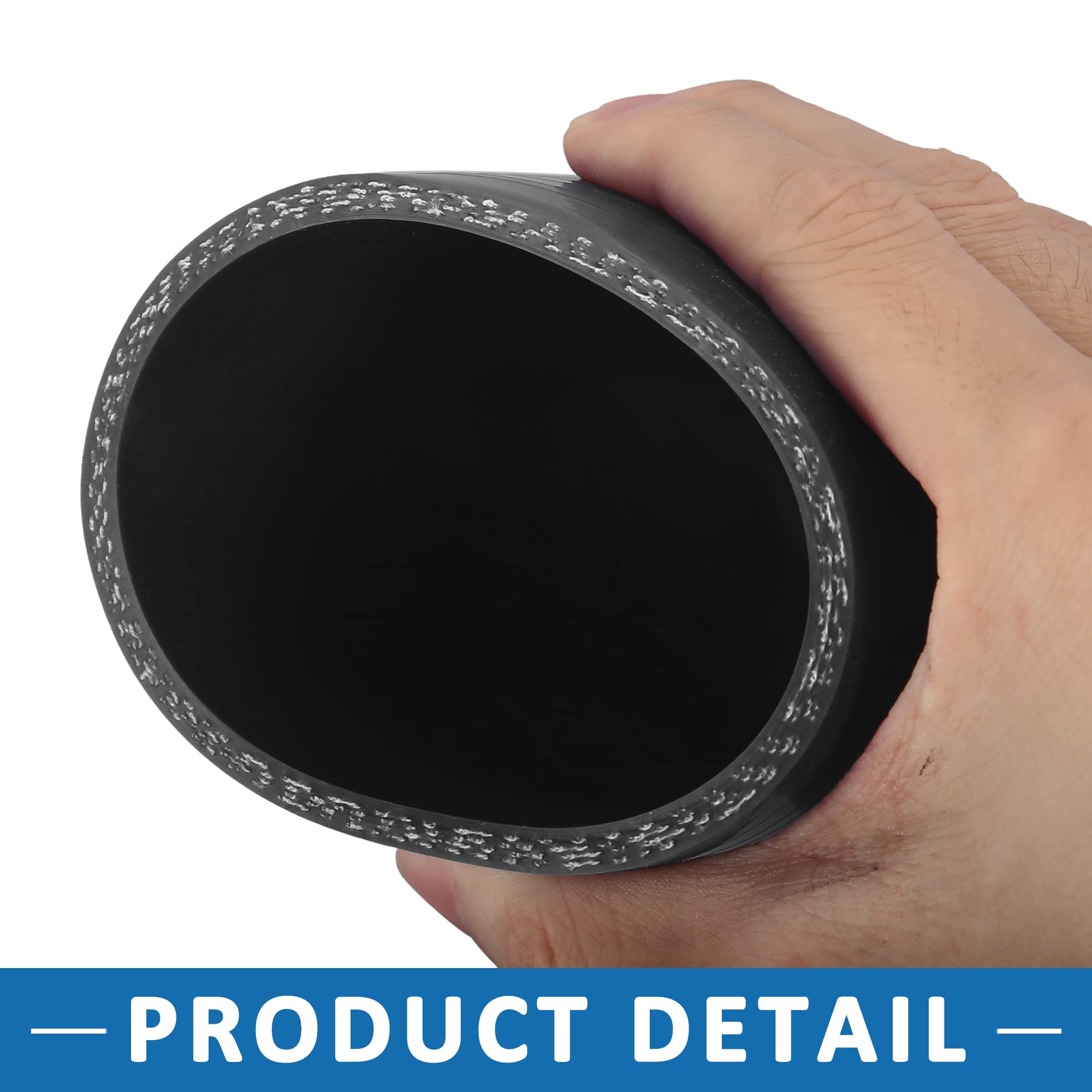 A ABSOPRO Automobile 70mm 2.75" ID 90° Collettore Silicone Tubo Nero