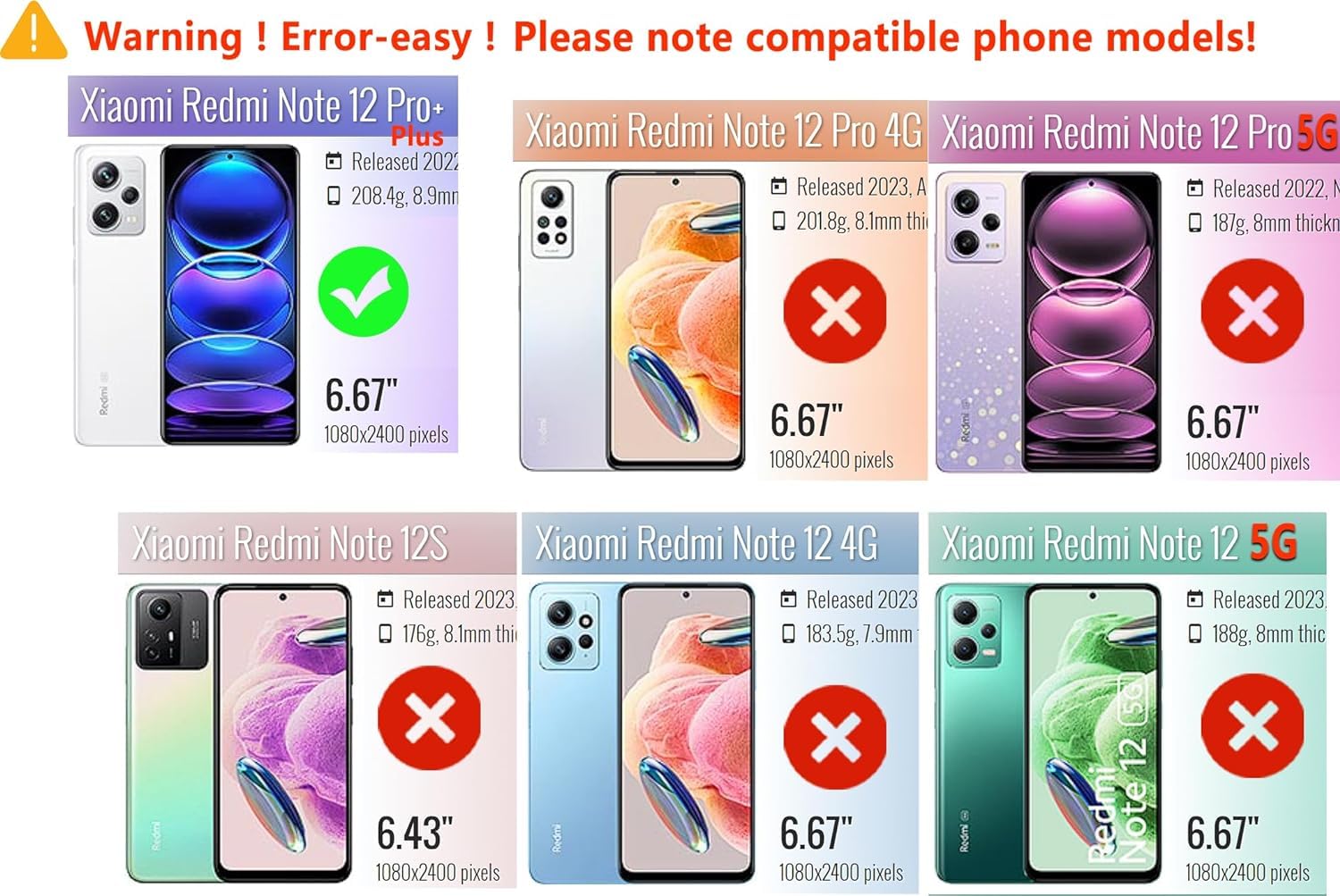 Per Redmi Note 12 Pro+ Custodia per telefono in TPU con supporto