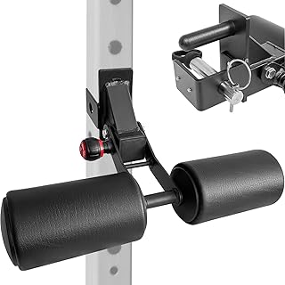 Nordic Hamstring Curl Attachment Bulgarian Squat Belt, Heavy Duty Power Cage Accessories, Compatible with Squat Rack, Home...