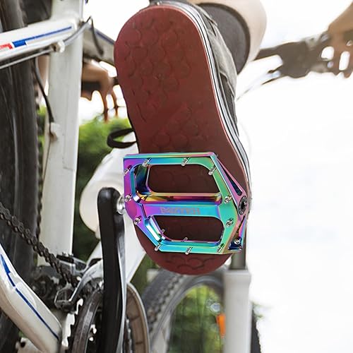 Miniatura 5 de MZYRH Pedales de bicicleta de carreteramontaña, pedales MTB de aleación de aluminio, pedales de bicicleta de 916 pulgadas con rodamiento sellado
