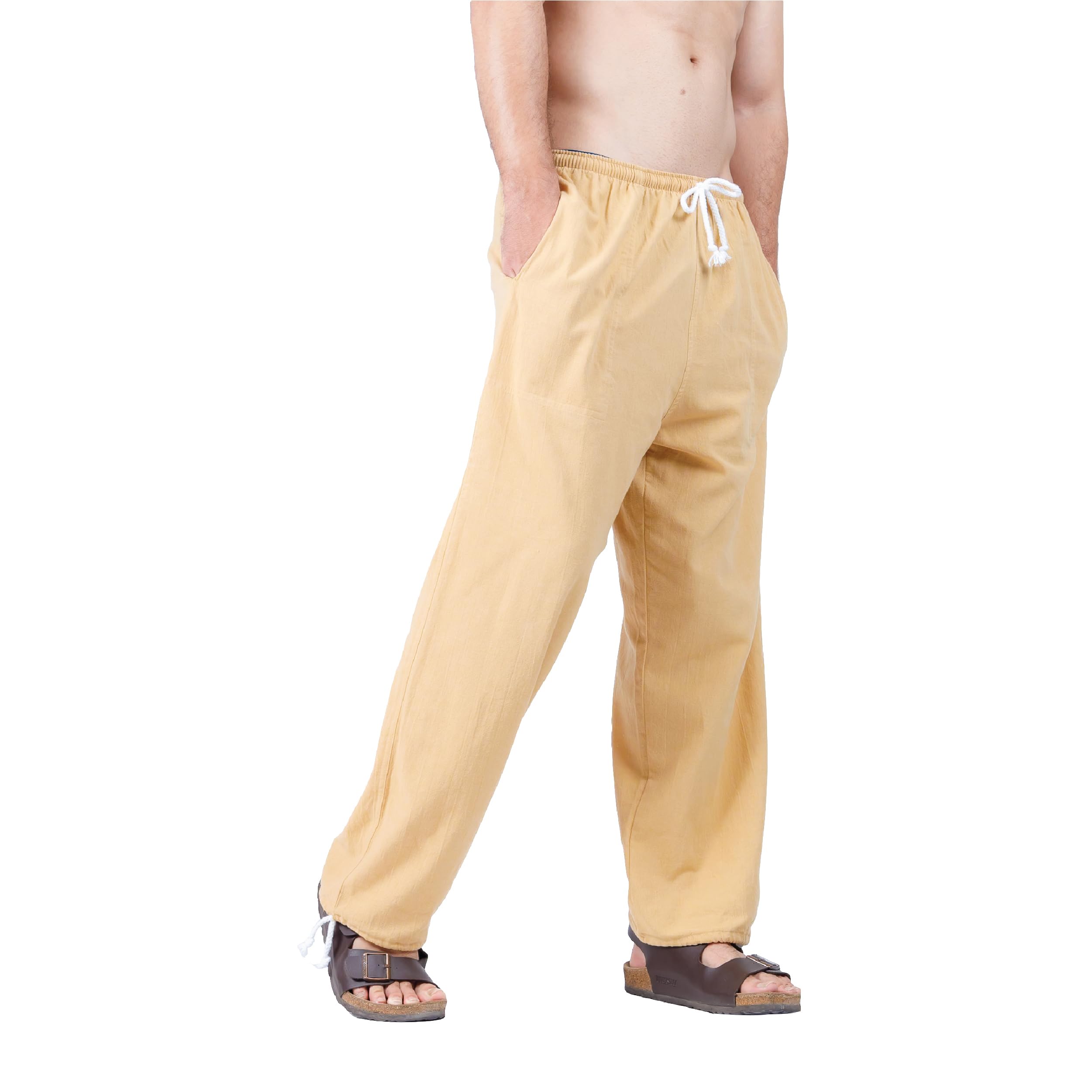 CandyHusky Men's Cotton Joggers - Comfortable Baggy Sweat Pants, Casual Elastic Waist Lounge Pajama Yoga Pants