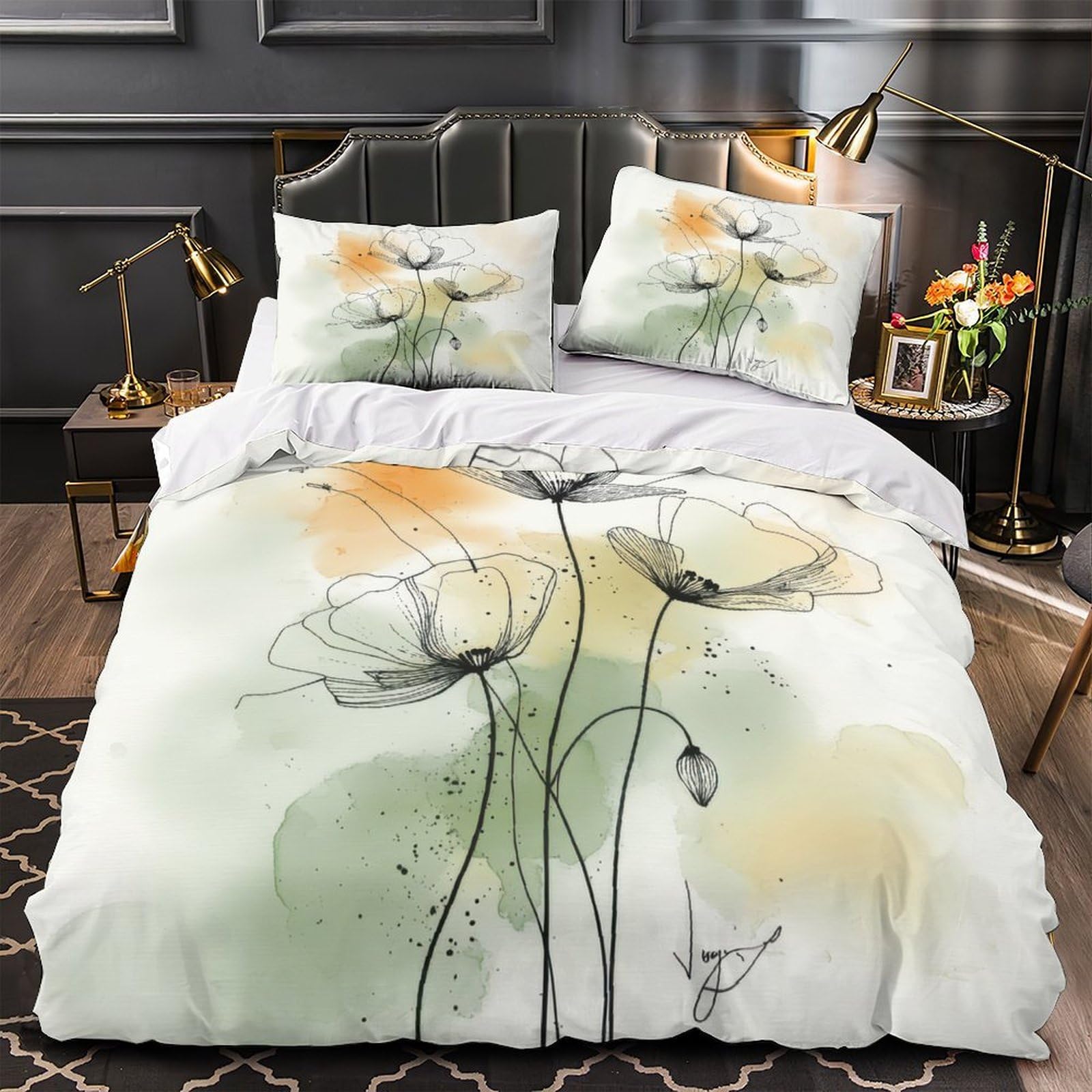 Avion de chasse vintage parure de lit King en microfibre 220x240cm