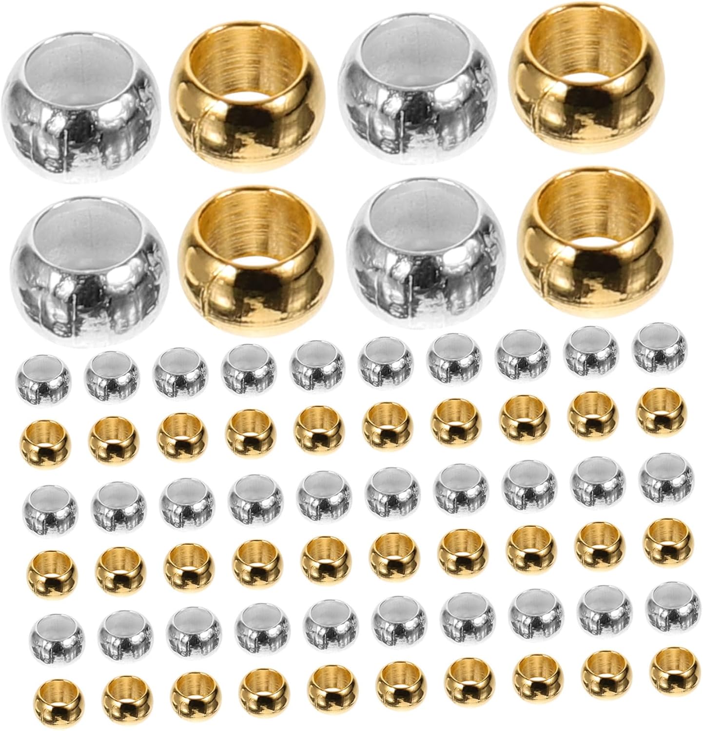 SEWACC 100pcs 25mm Beads Jewelry Making Supplies Crimp